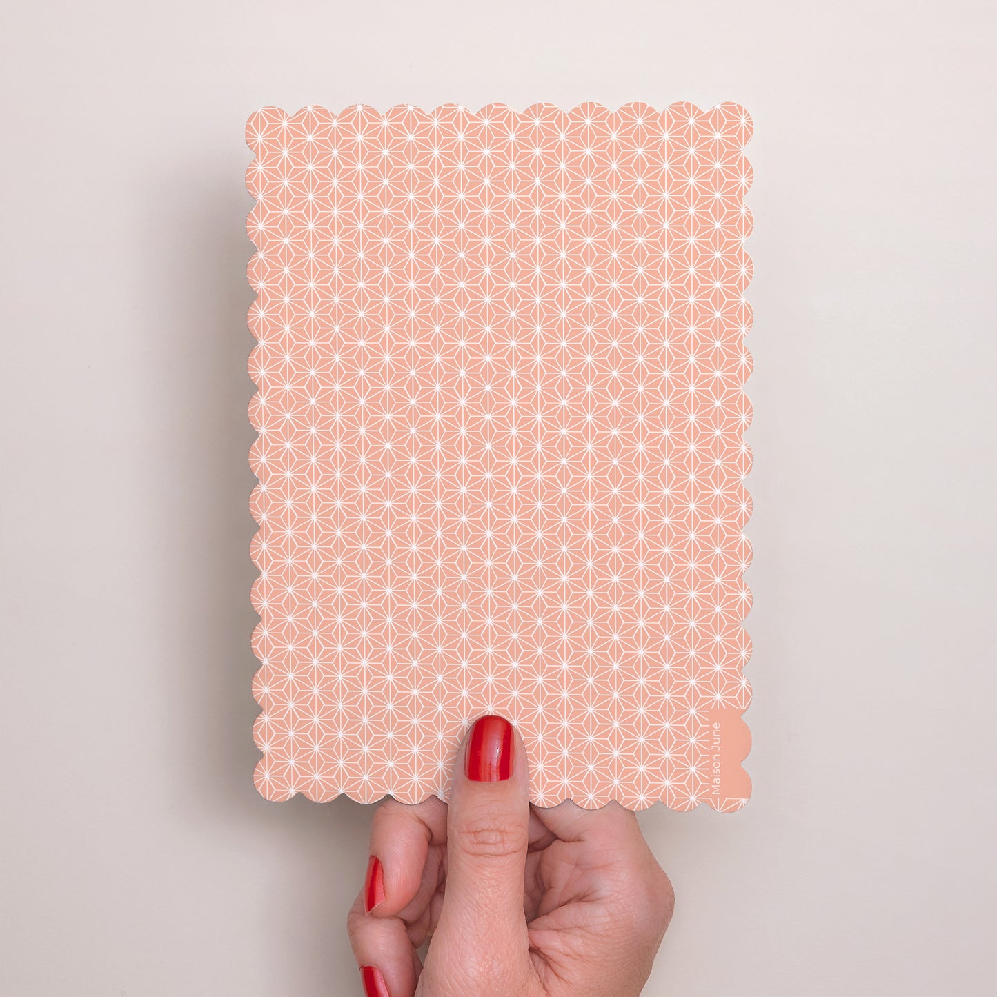 Faire-part Baptême Portrait, bords biscuit Effet Dégradé Rose photo N° 3