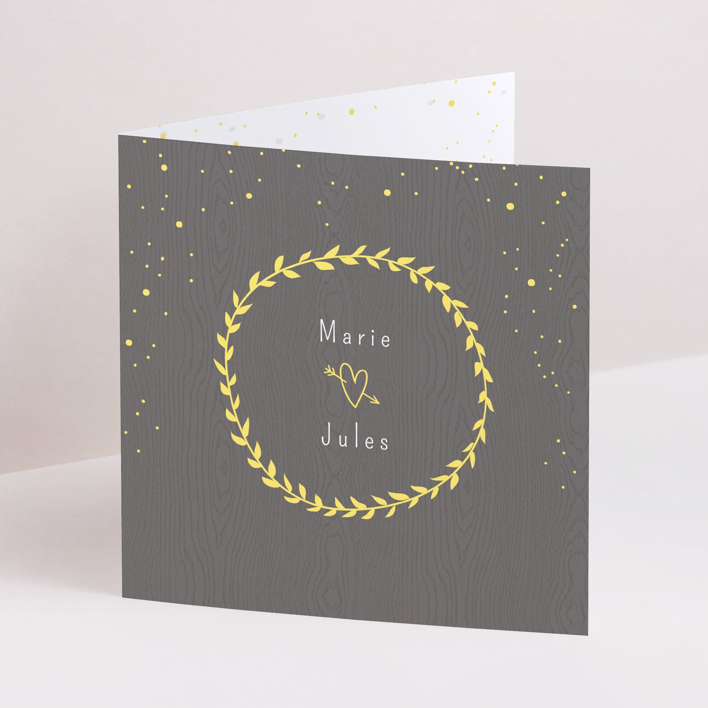 Faire-part Mariage Carré double volet Ambiance confettis photo N° 1