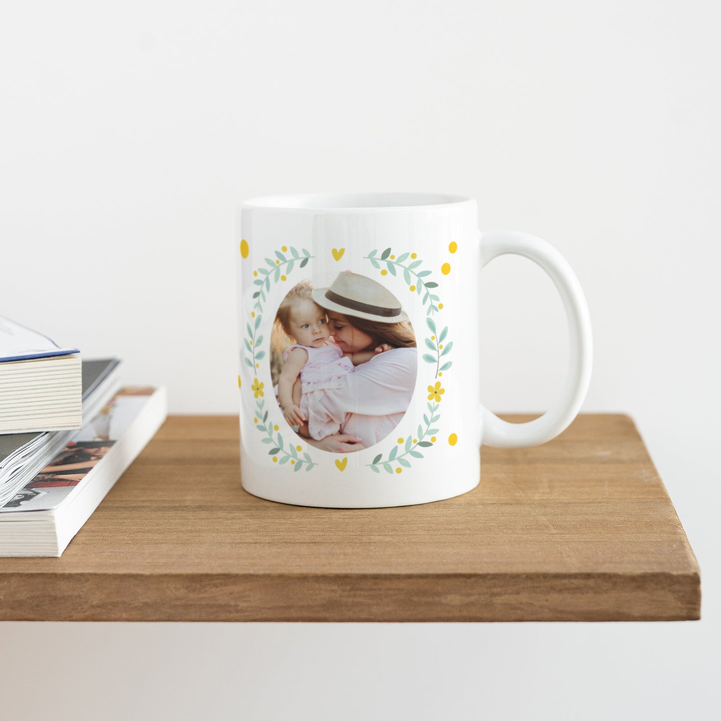 Mug Objets Blanc Couronne fleurie photo N° 4