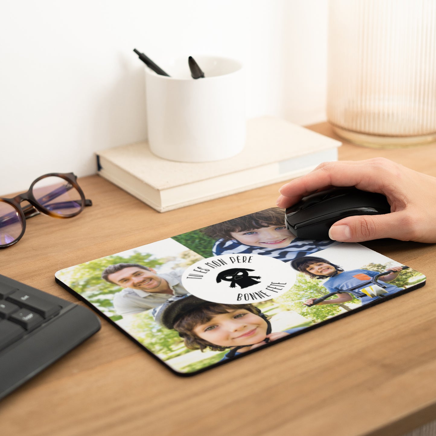 Tapis de souris Objets Rectangle Tu es mon père photo N° 2