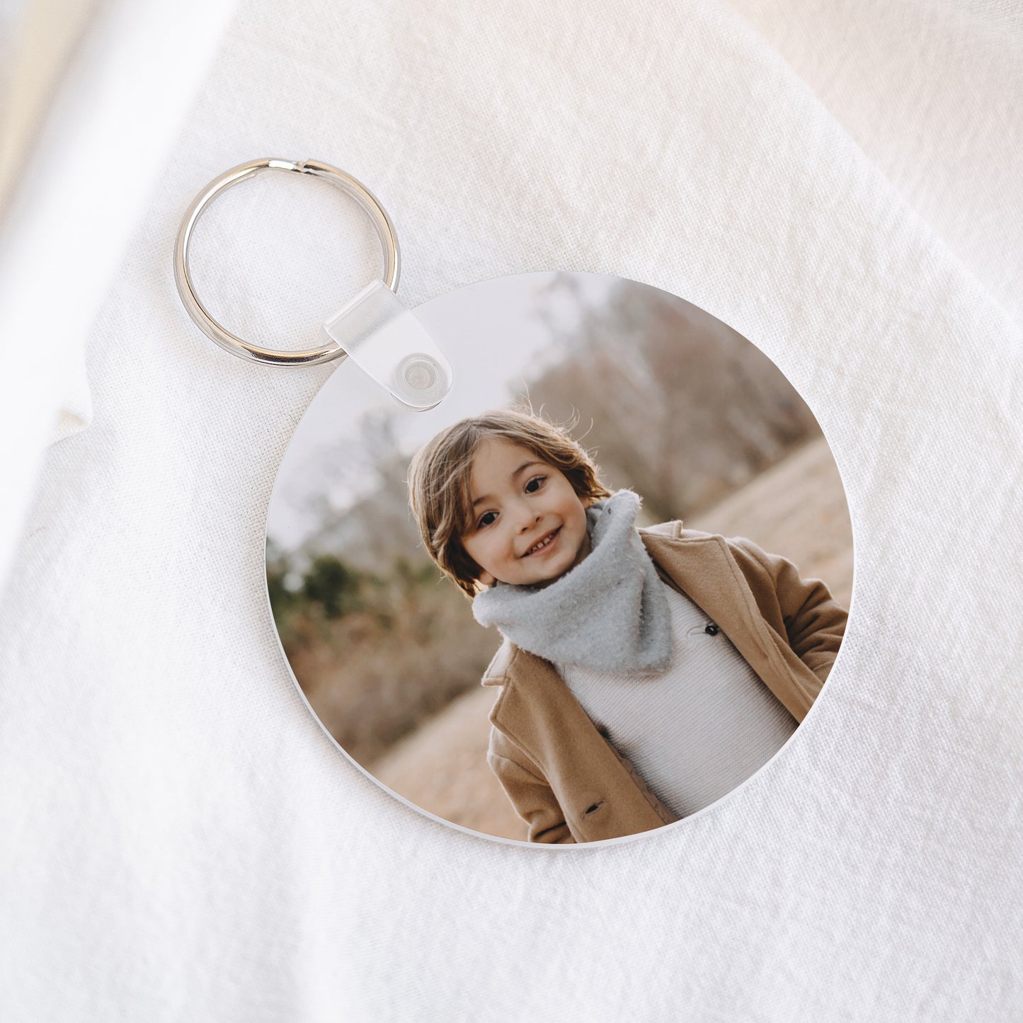 Porte-clés Objets Rond Merci l'école photo N° 1