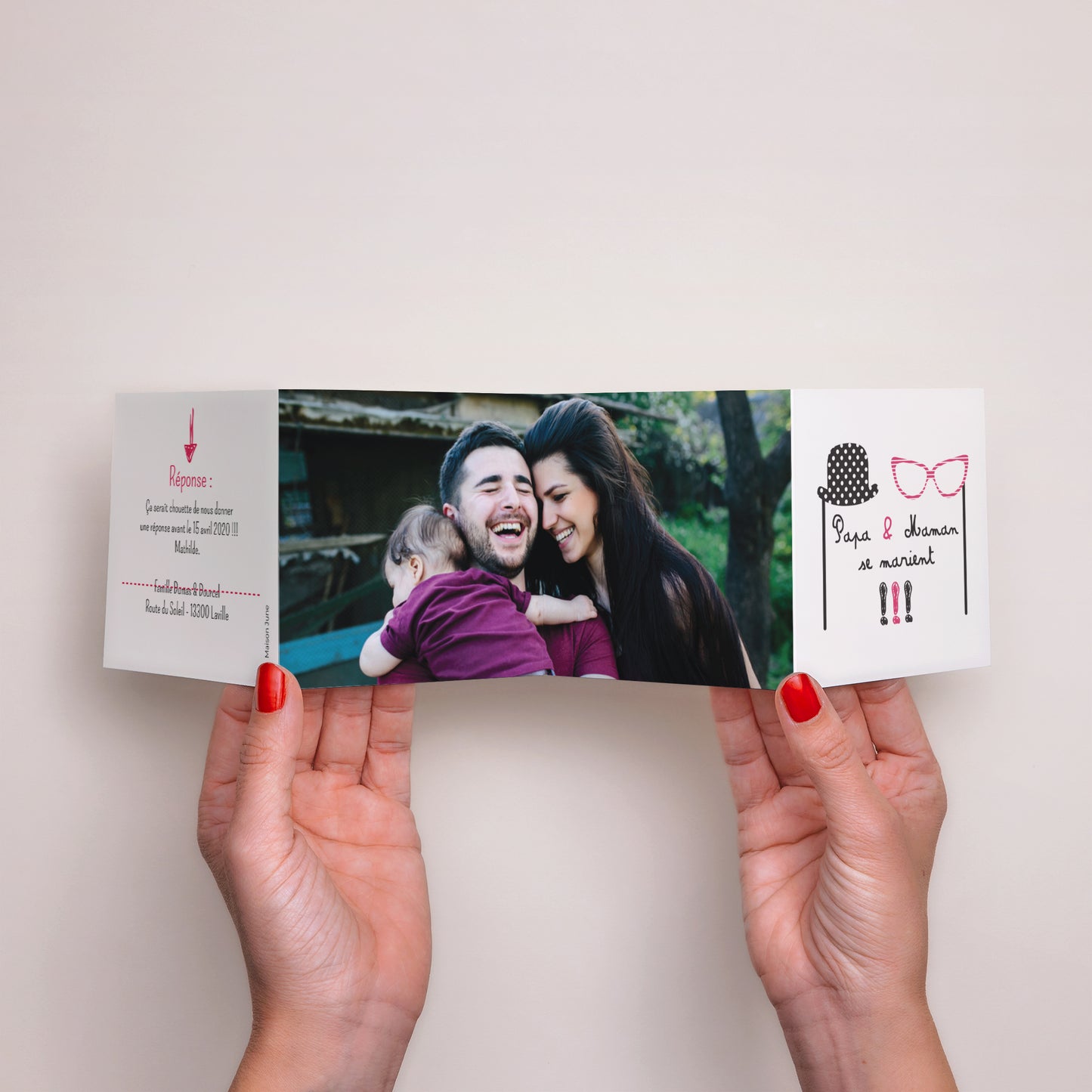 Faire-part Mariage Accordéon Baptême et Mariage photo N° 3