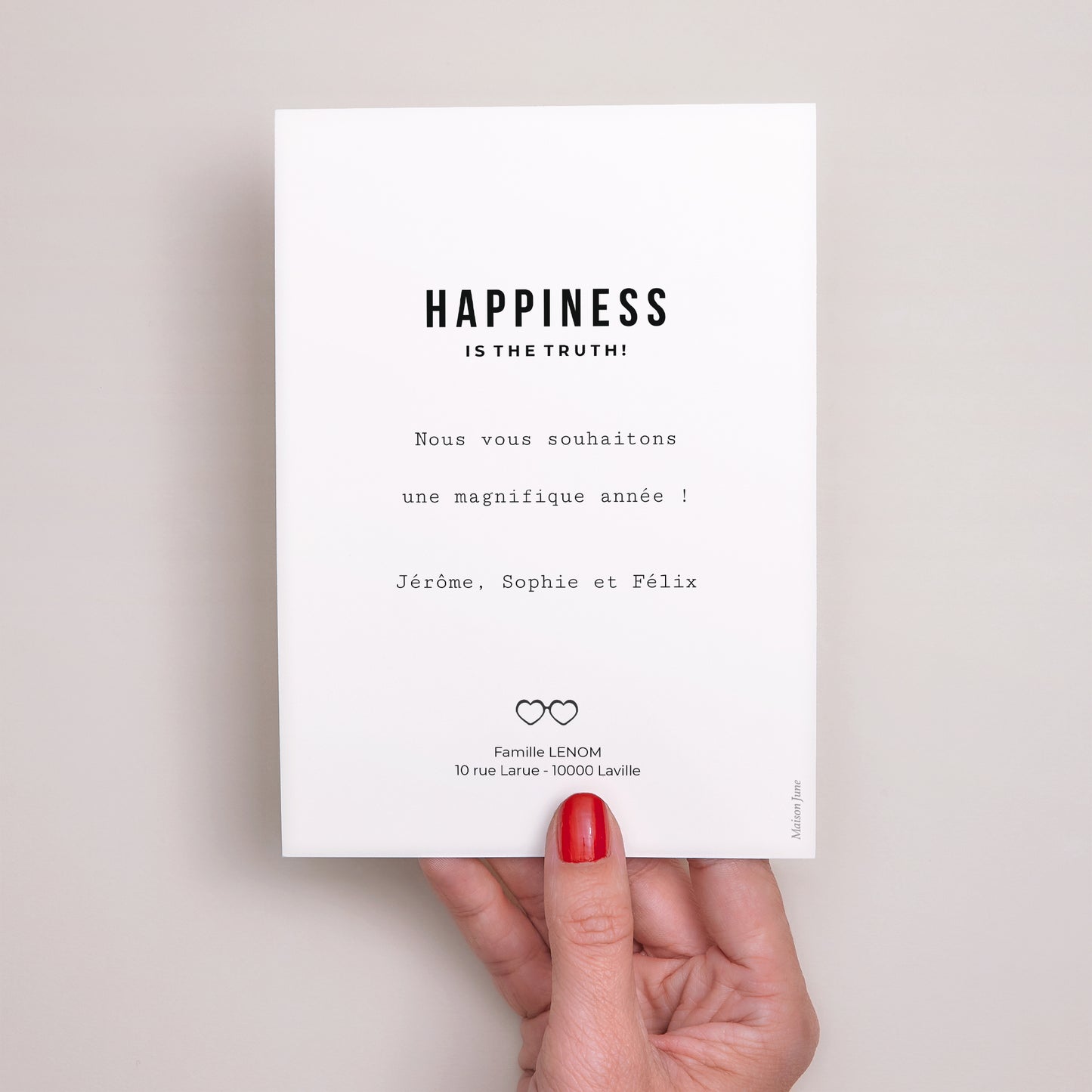 Carte de voeux Fin d'année Portrait Happy ! photo N° 3