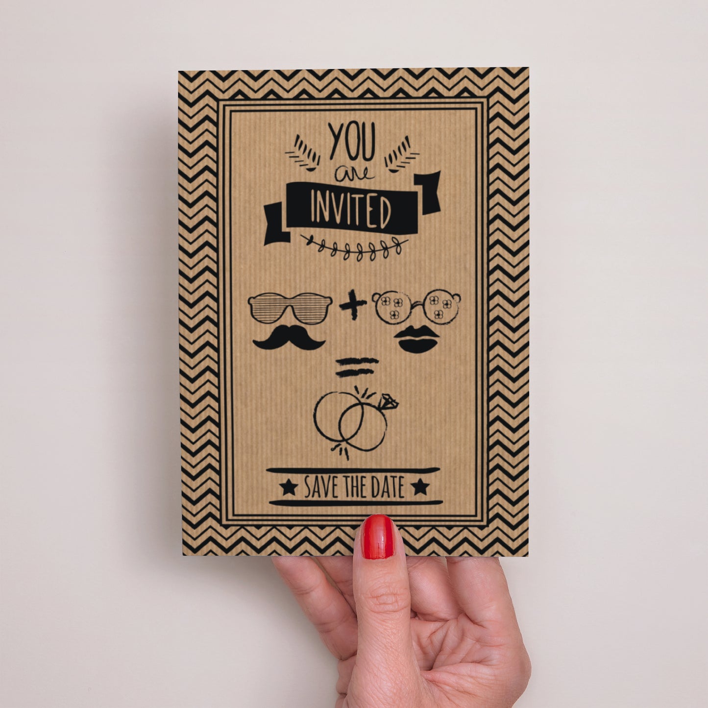 Faire-part Mariage Portrait Hipster Wedding photo N° 2