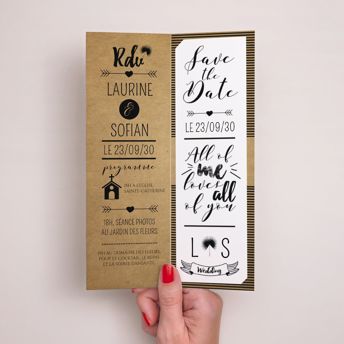 Faire-part Mariage Marque-page photo Love is Life photo N° 2