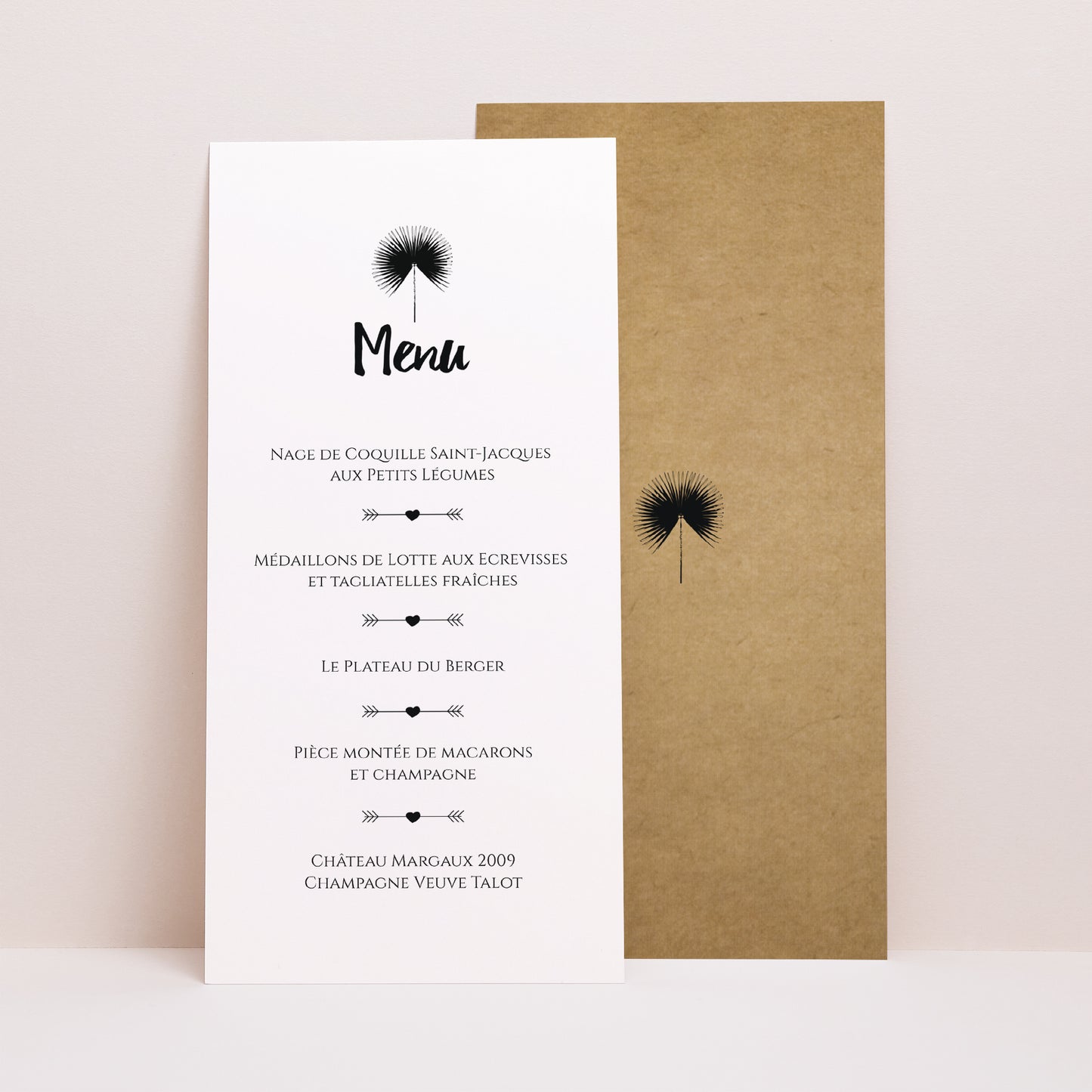 Menu Mariage Panoramique portrait Love is Life photo N° 1