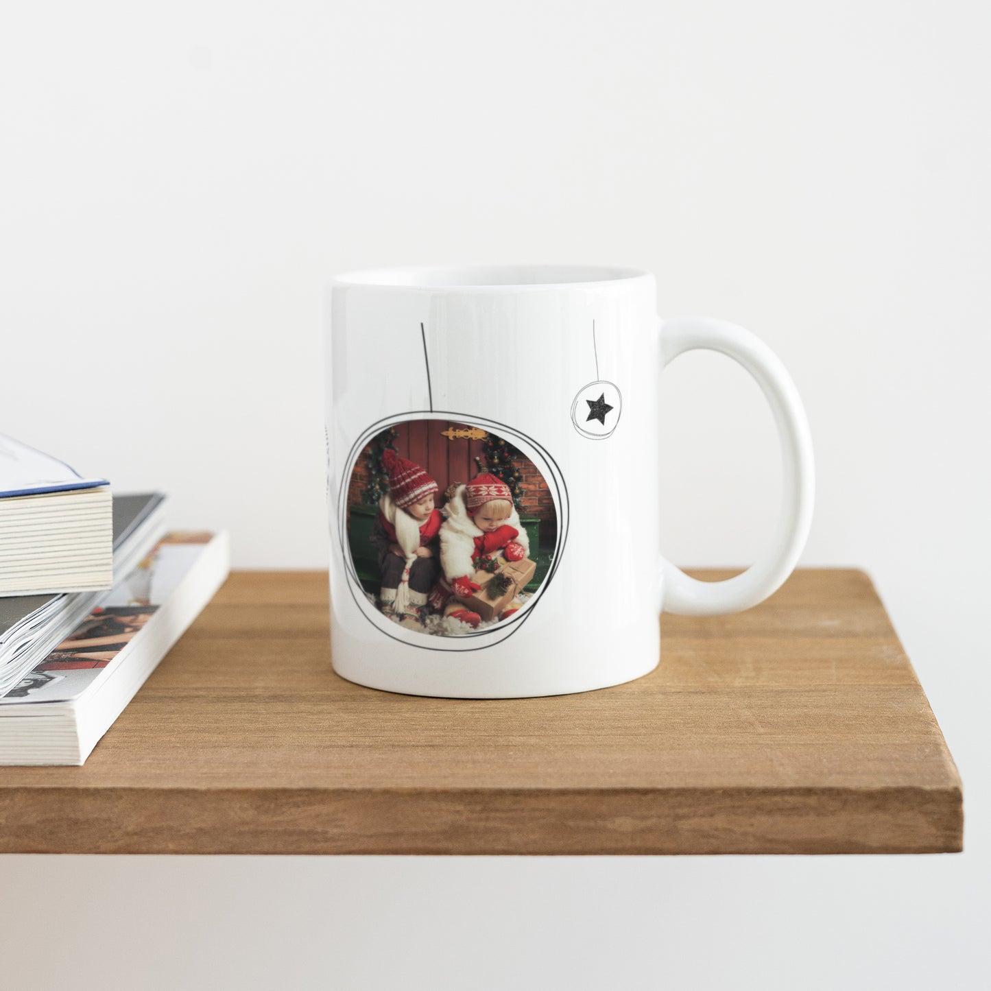 Mug Objets Blanc Boules Noël & Etoiles photo N° 4