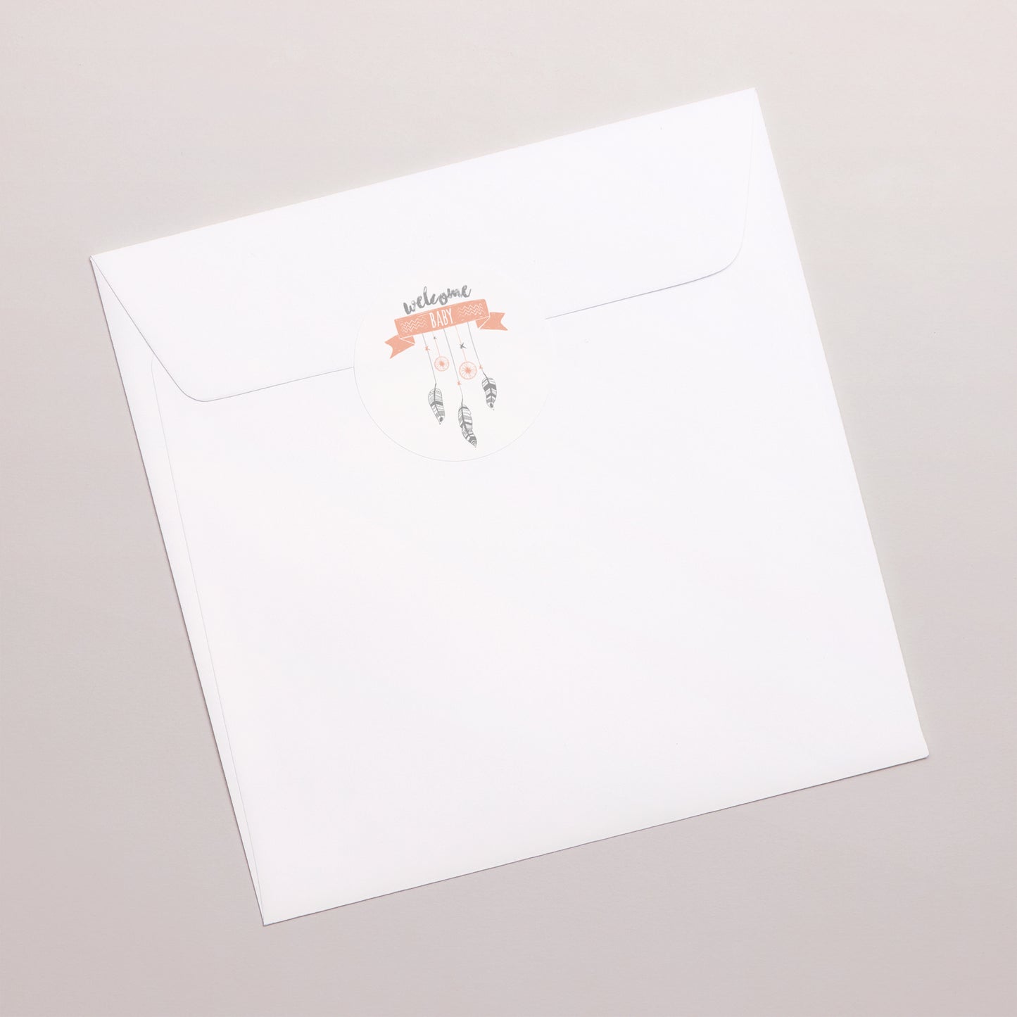 Sticker Naissance Rond Attrape Rêve Girly Duo photo N° 3