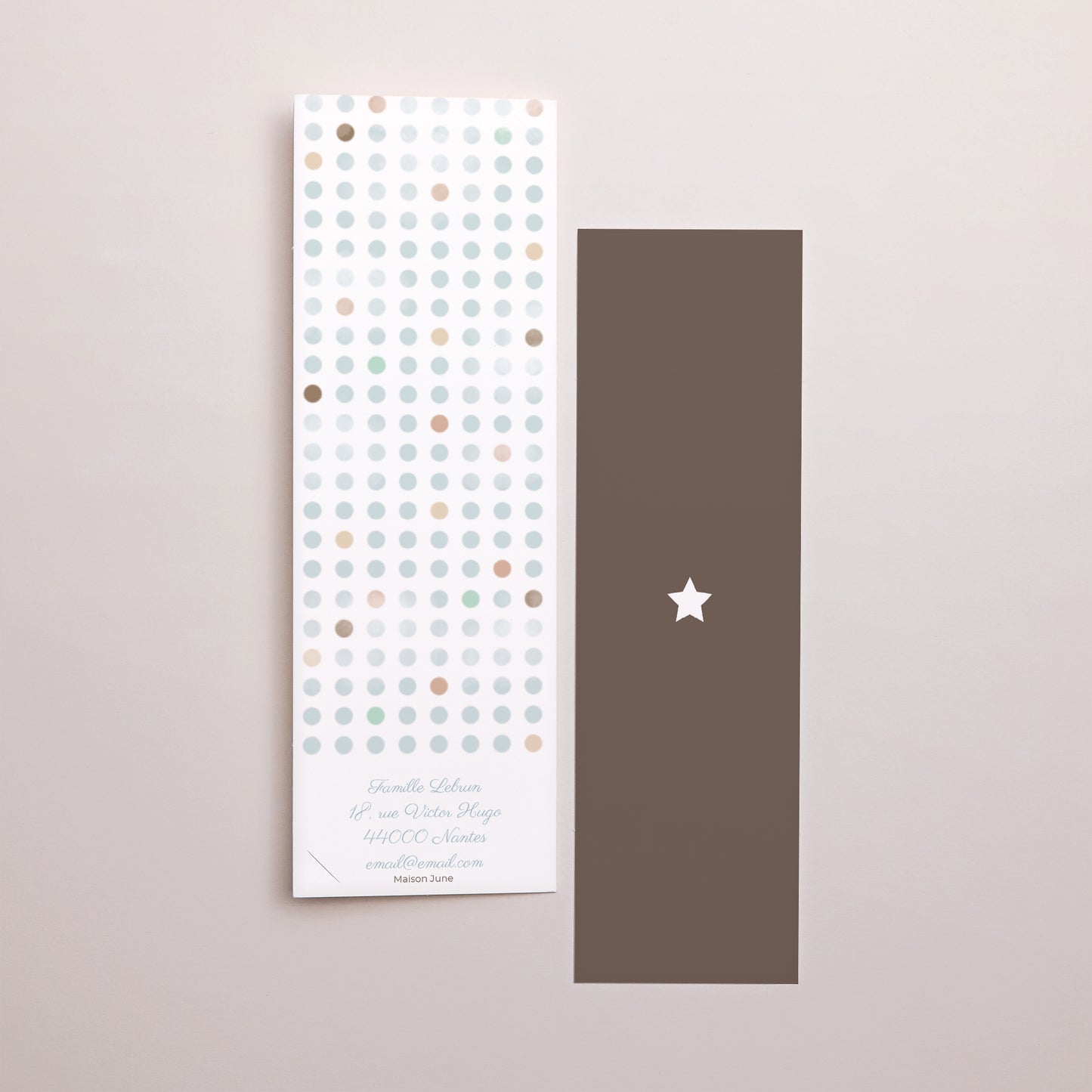 Faire-part Naissance Marque-page photo Eléphant Duo photo N° 3