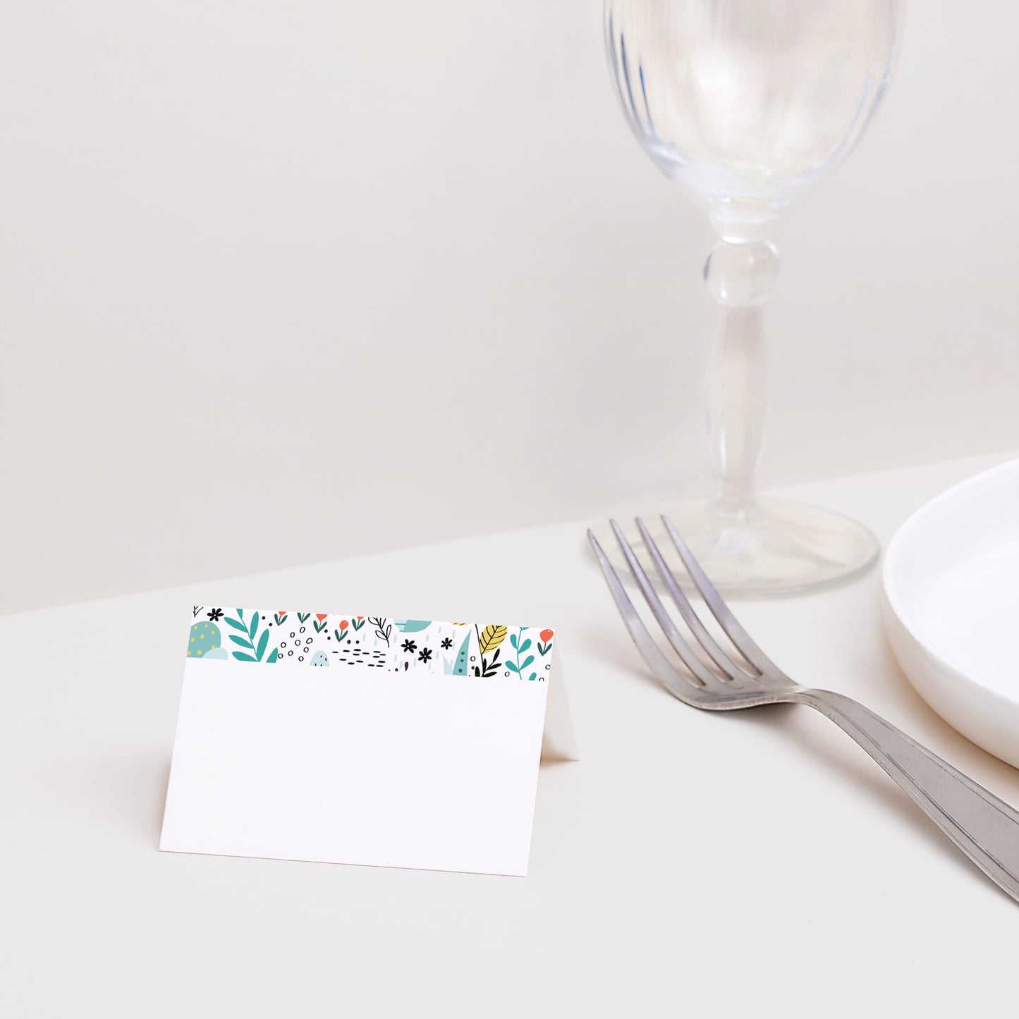 Marque-place Mariage 2 volets Prairie sauvage photo N° 2