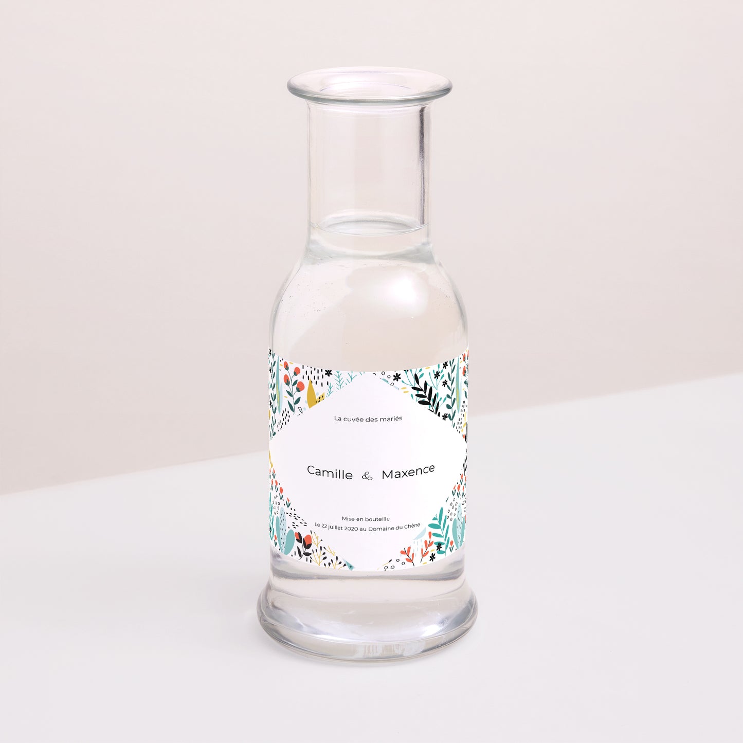 Etiquette bouteille Mariage Paysage Prairie sauvage photo N° 2