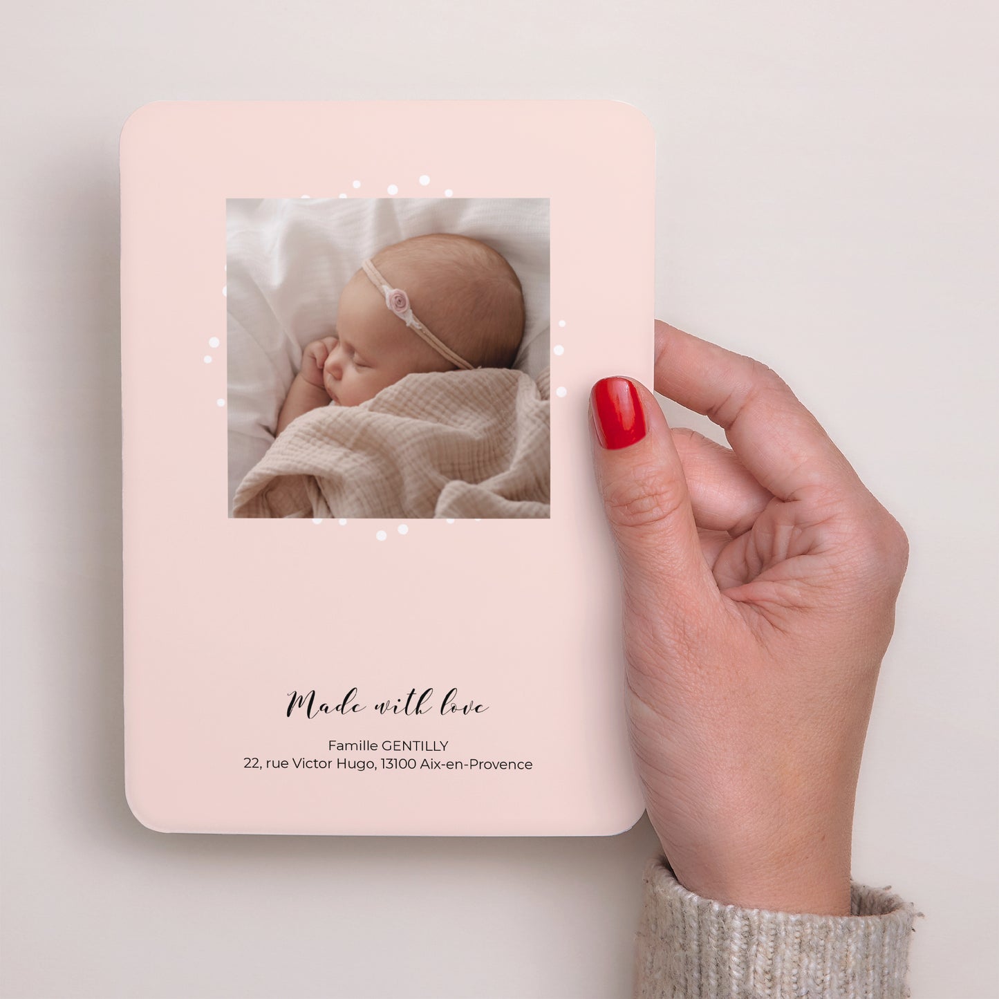 Faire-part Naissance Portrait, bords arrondis Petite renarde photo N° 3