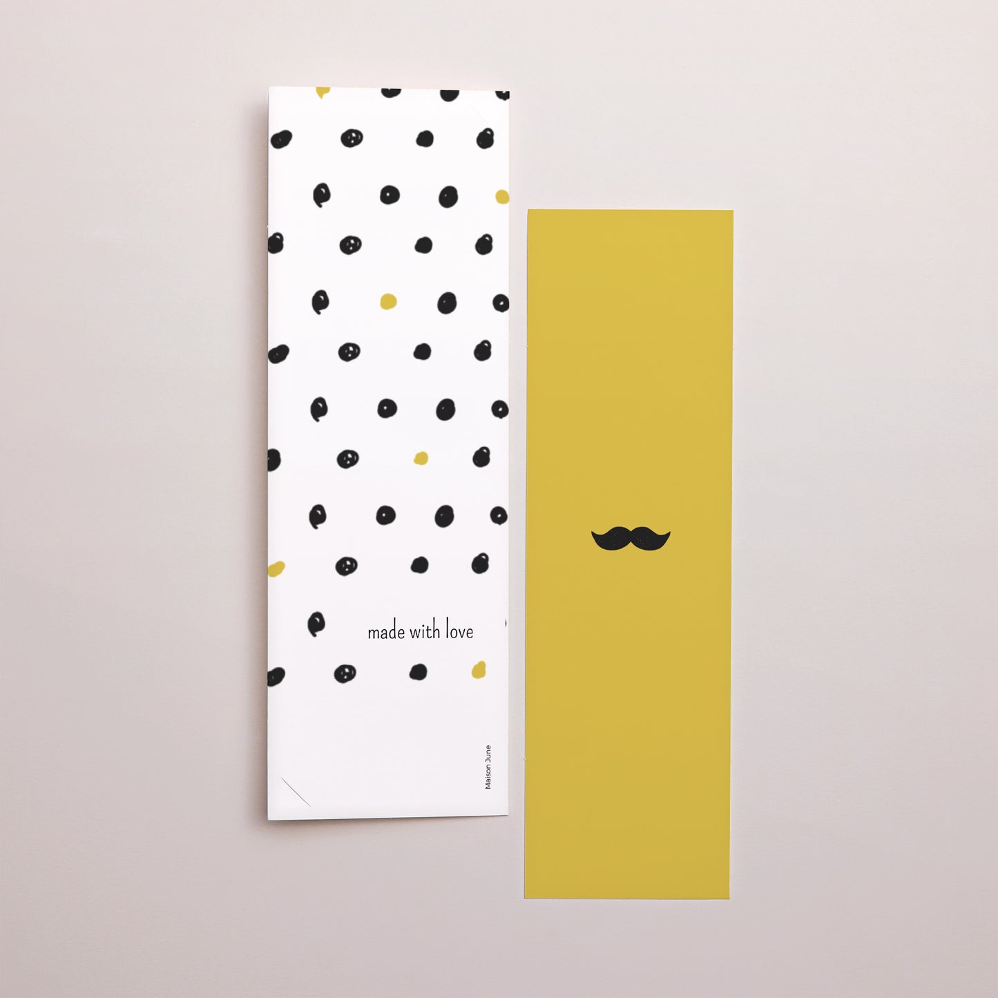 Faire-part Naissance Marque-page photo Moustache & petits pois photo N° 3