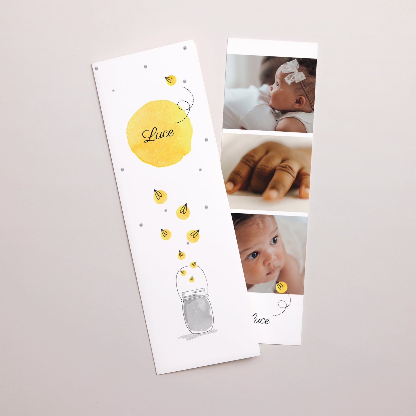 Faire-part Naissance Marque-page photo Luciole lucy photo N° 1
