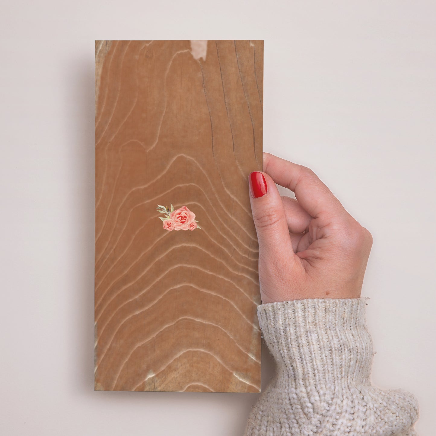 Menu Mariage Panoramique portrait Rose Chic & Bois photo N° 3