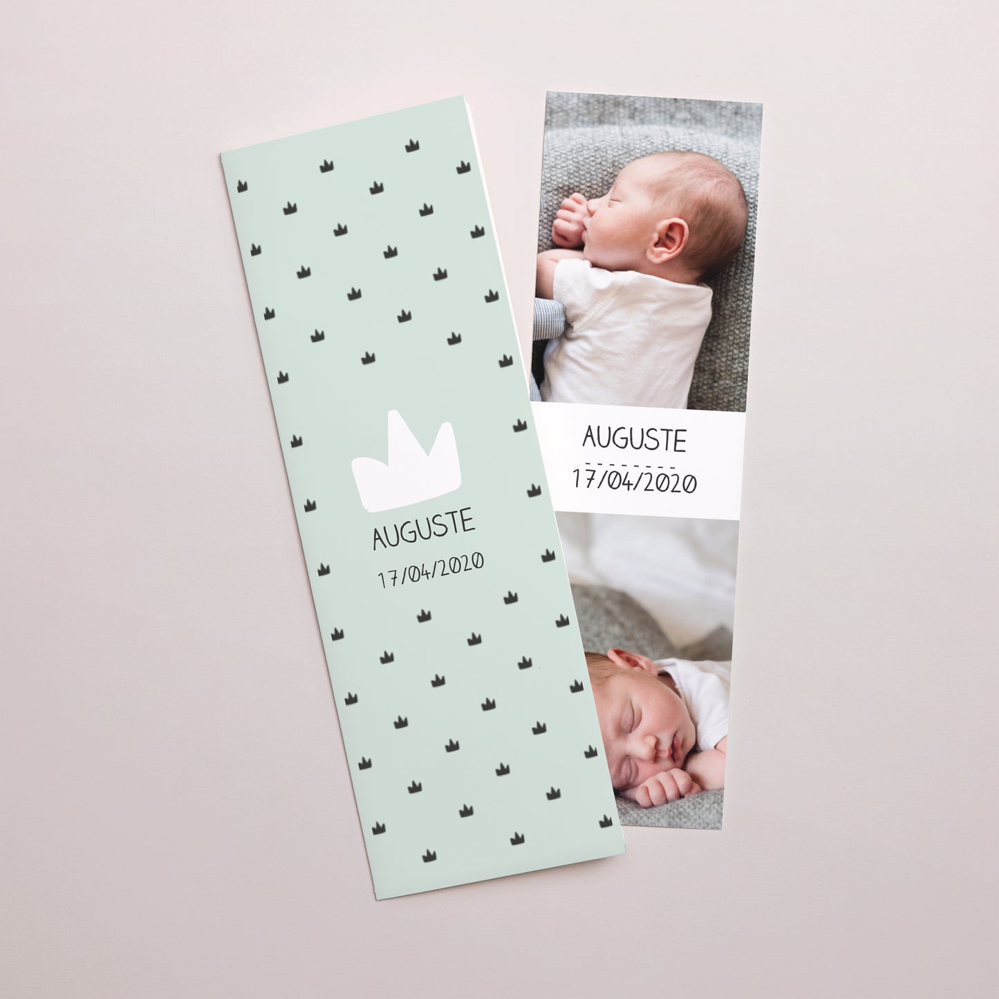 Faire-part Naissance Marque-page photo Petit roi photo N° 1