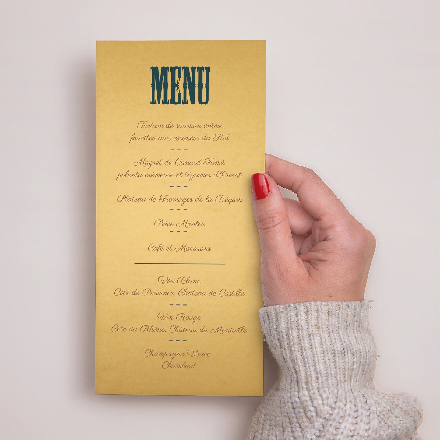 Menu Mariage Panoramique portrait Fête foraine photo N° 2