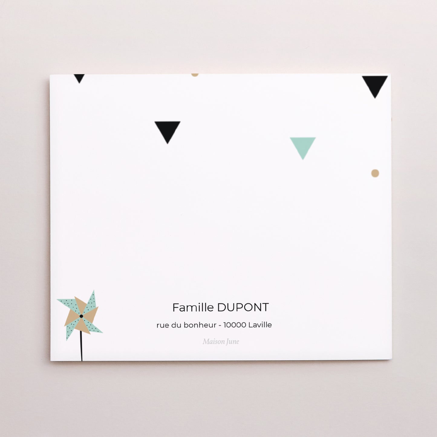 Remerciements Naissance Double volet asymétrique Origami Boy photo N° 3