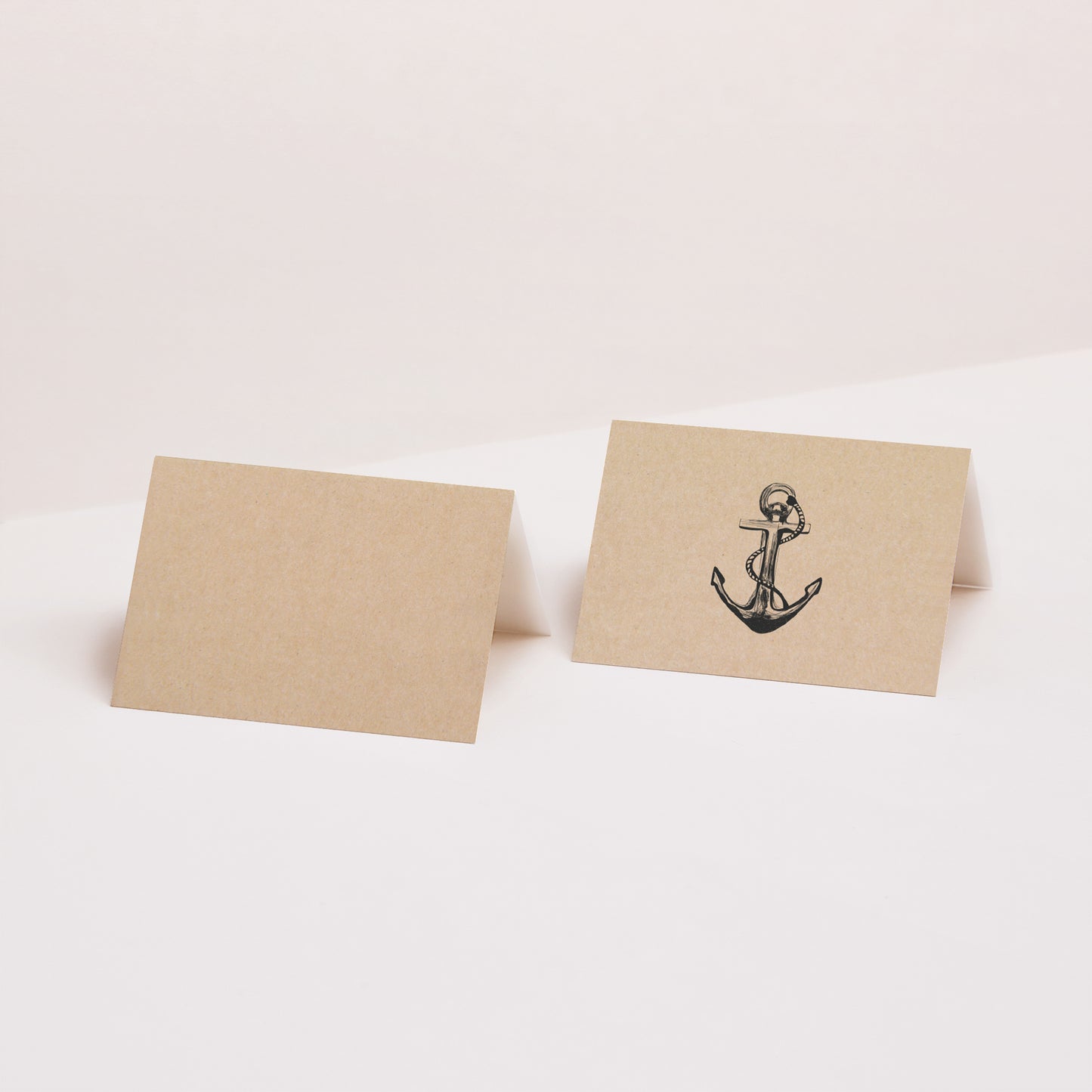 Marque-place Mariage 2 volets Ancre Marine photo N° 1