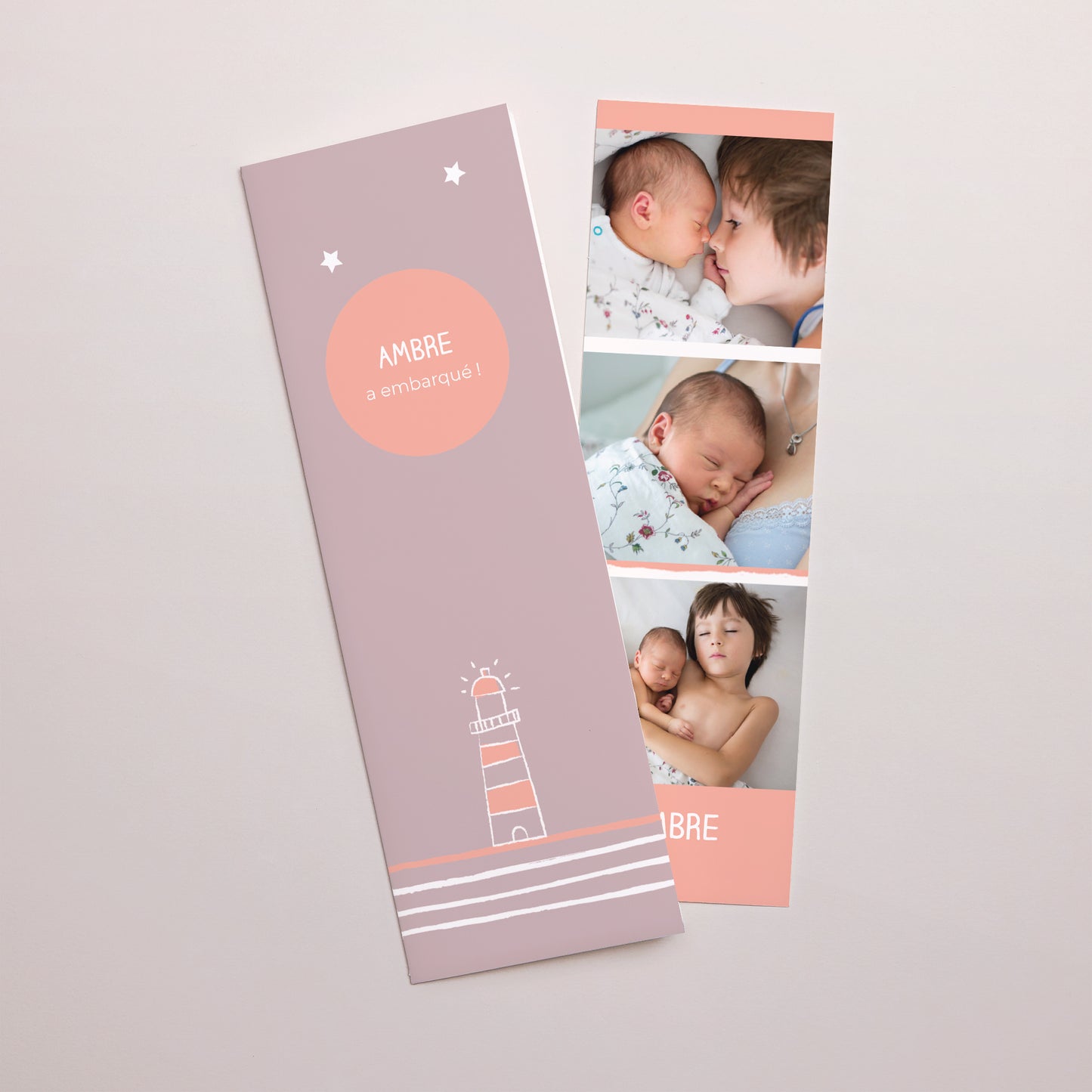Faire-part Naissance Marque-page photo Marin d'eau douce photo N° 1