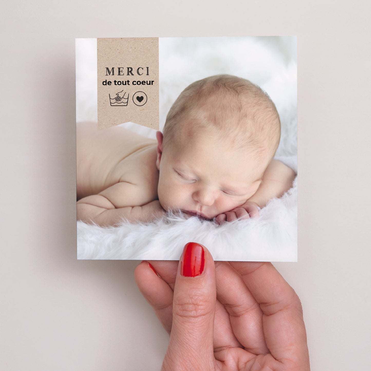 Remerciements Naissance Carré Fait Maison photo N° 2