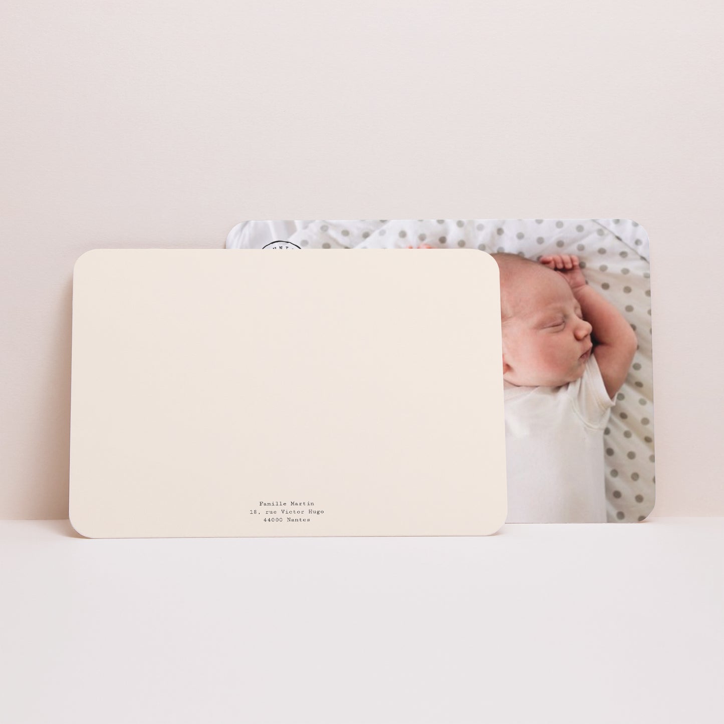 Faire-part Naissance Paysage, bords arrondis Fait Maison photo N° 3