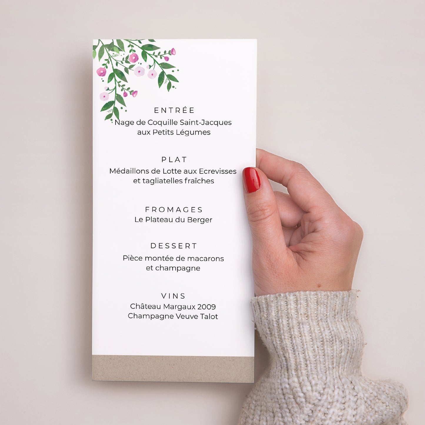 Menu Mariage Panoramique portrait Nature en fête photo N° 2