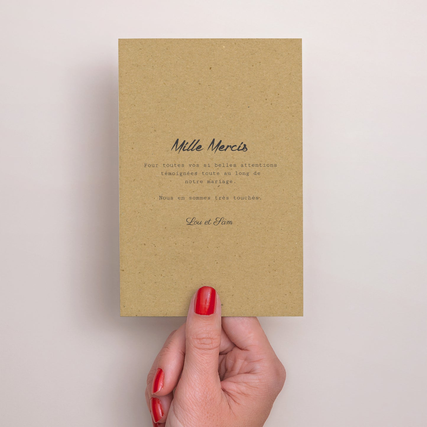 Remerciements Mariage Portrait Traits & Kraft photo N° 3