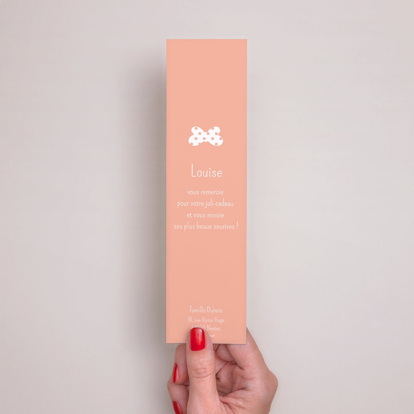 Remerciements Naissance Marque-page Polaroïd Fille photo N° 3