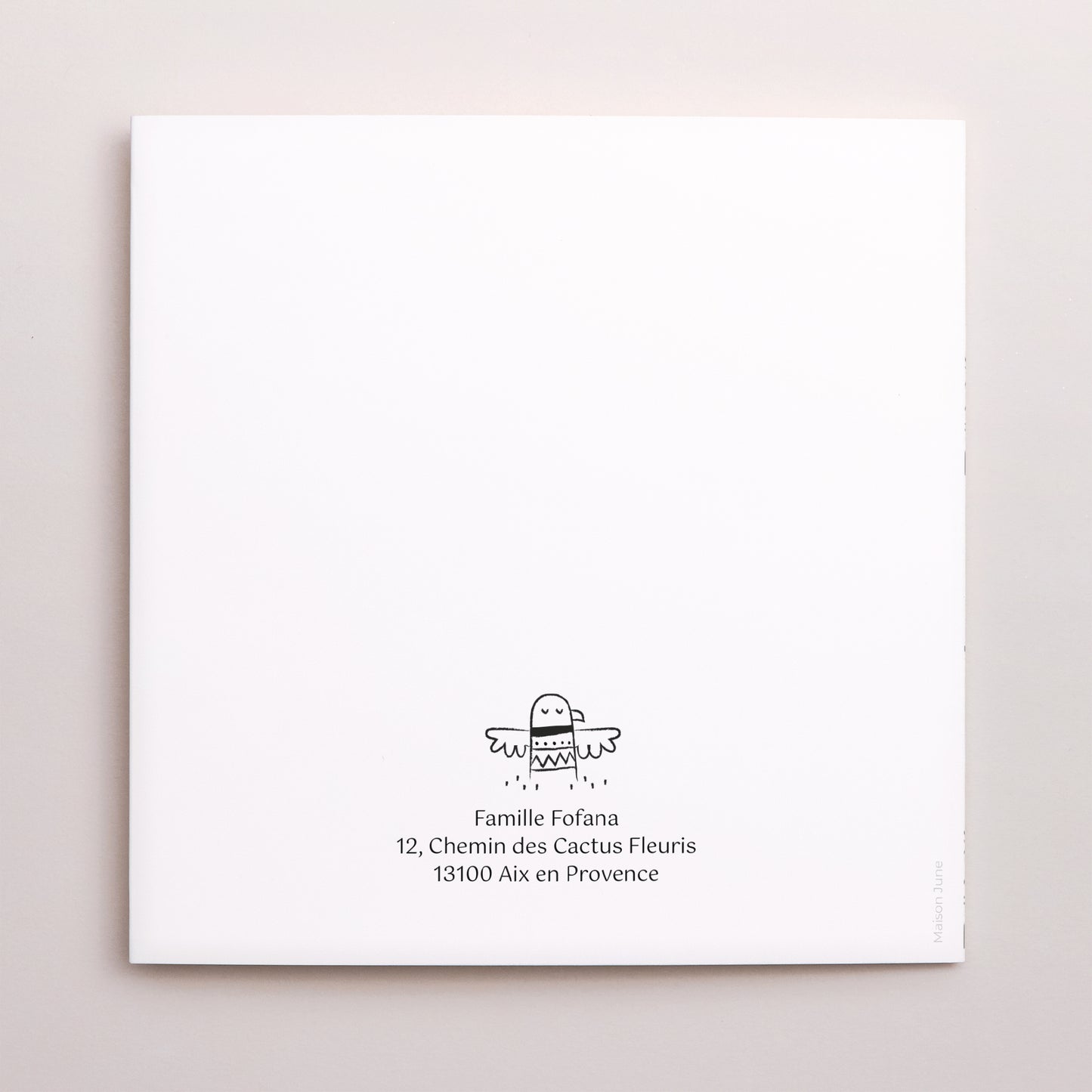 Faire-part Naissance Carré double volet Nagawika photo N° 3