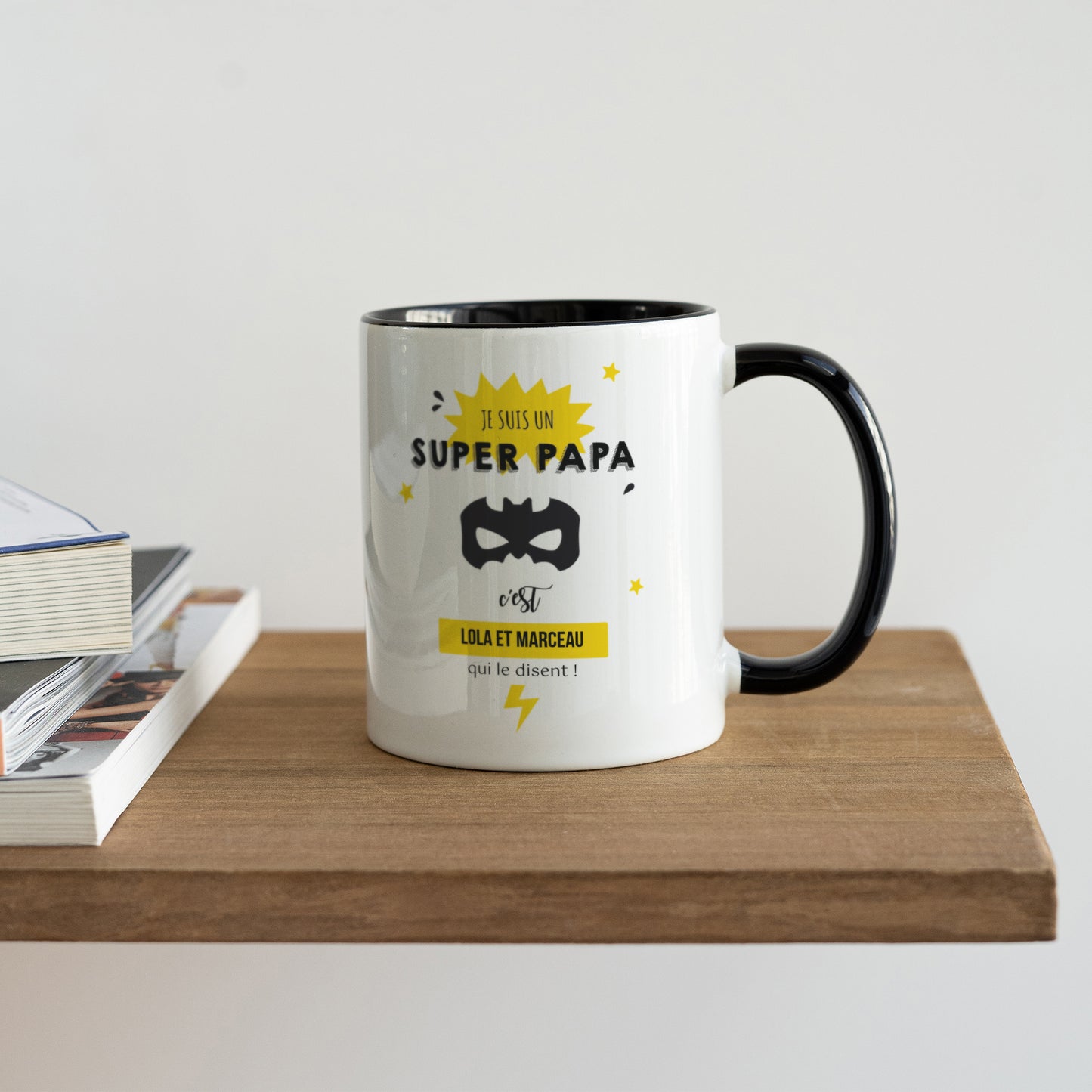 Mug Objets Noir Super Dad photo N° 4