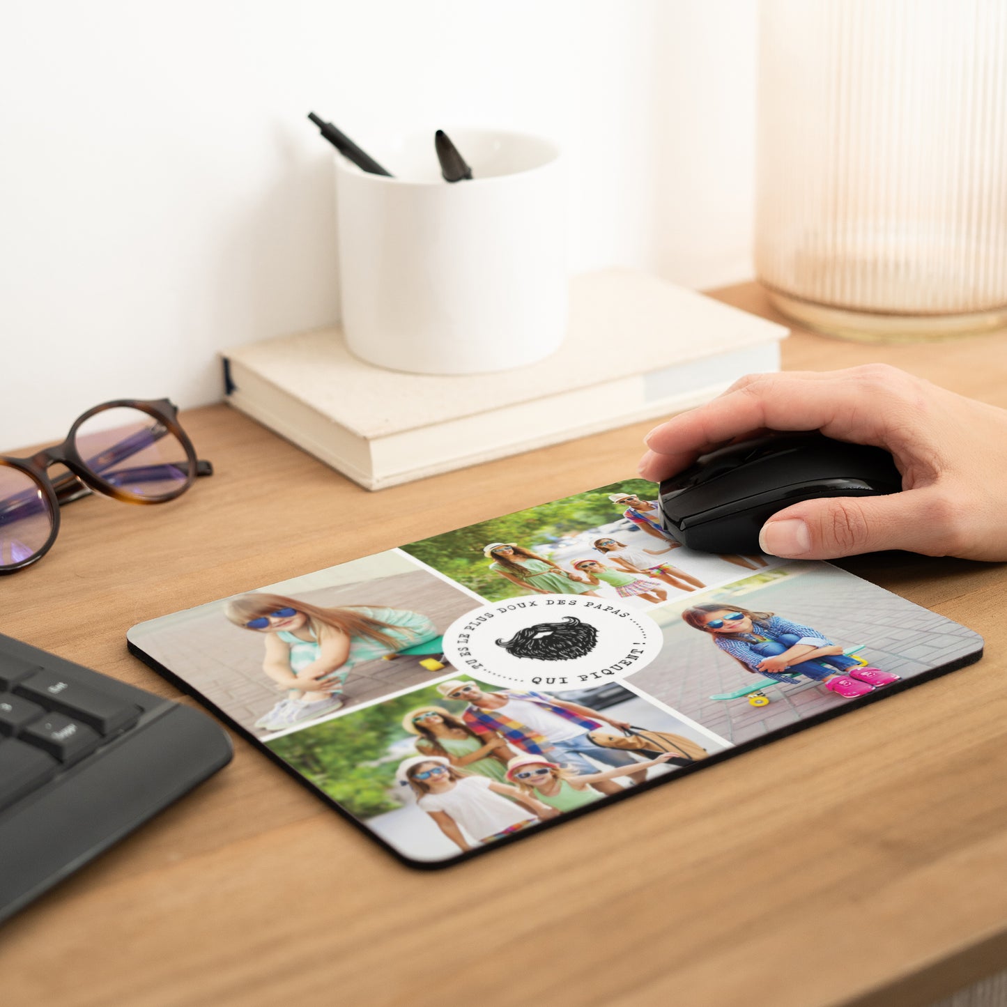 Tapis de souris Objets Rectangle Papa qui Pique photo N° 2
