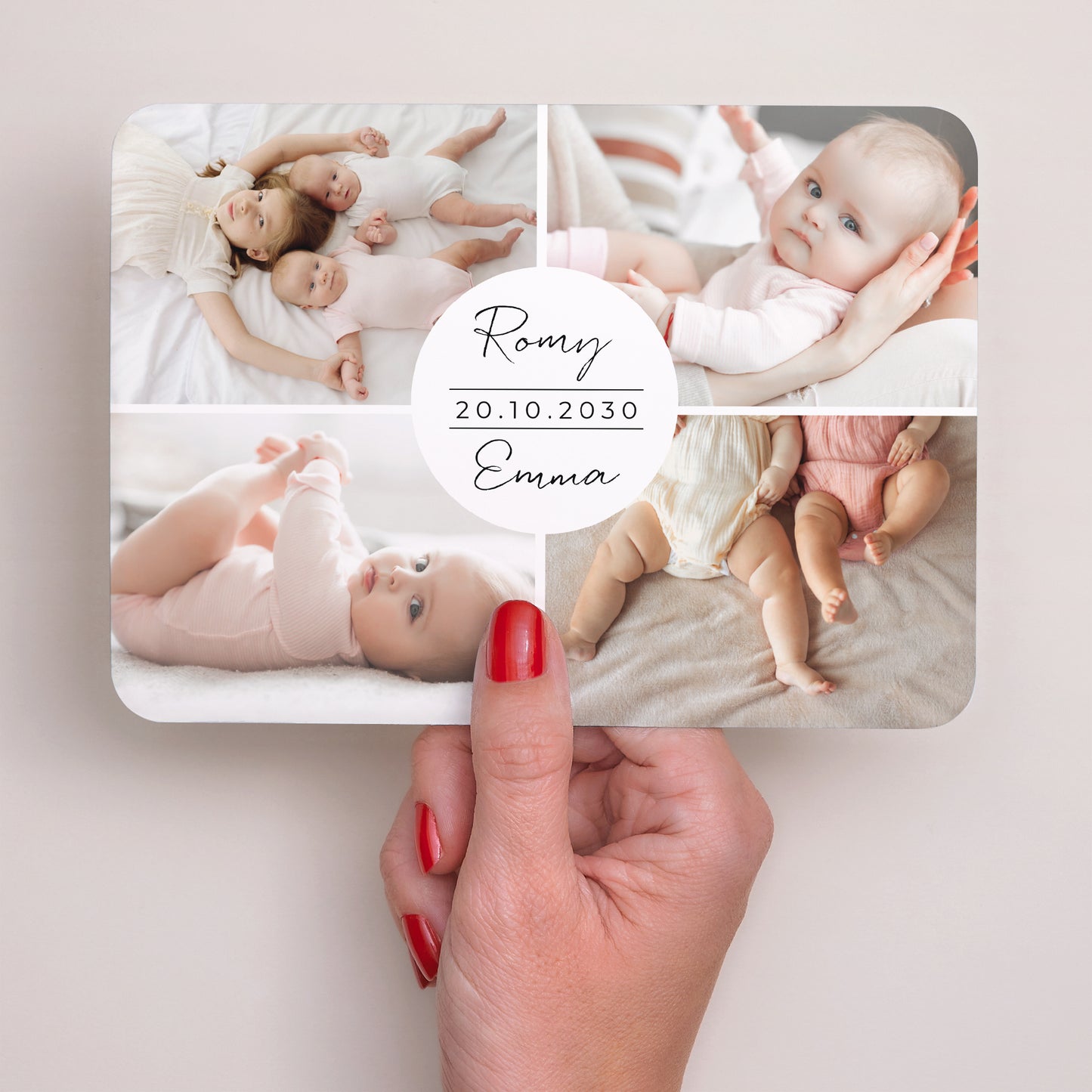 Faire-part Naissance Paysage, bords arrondis Rose-mania photo N° 3