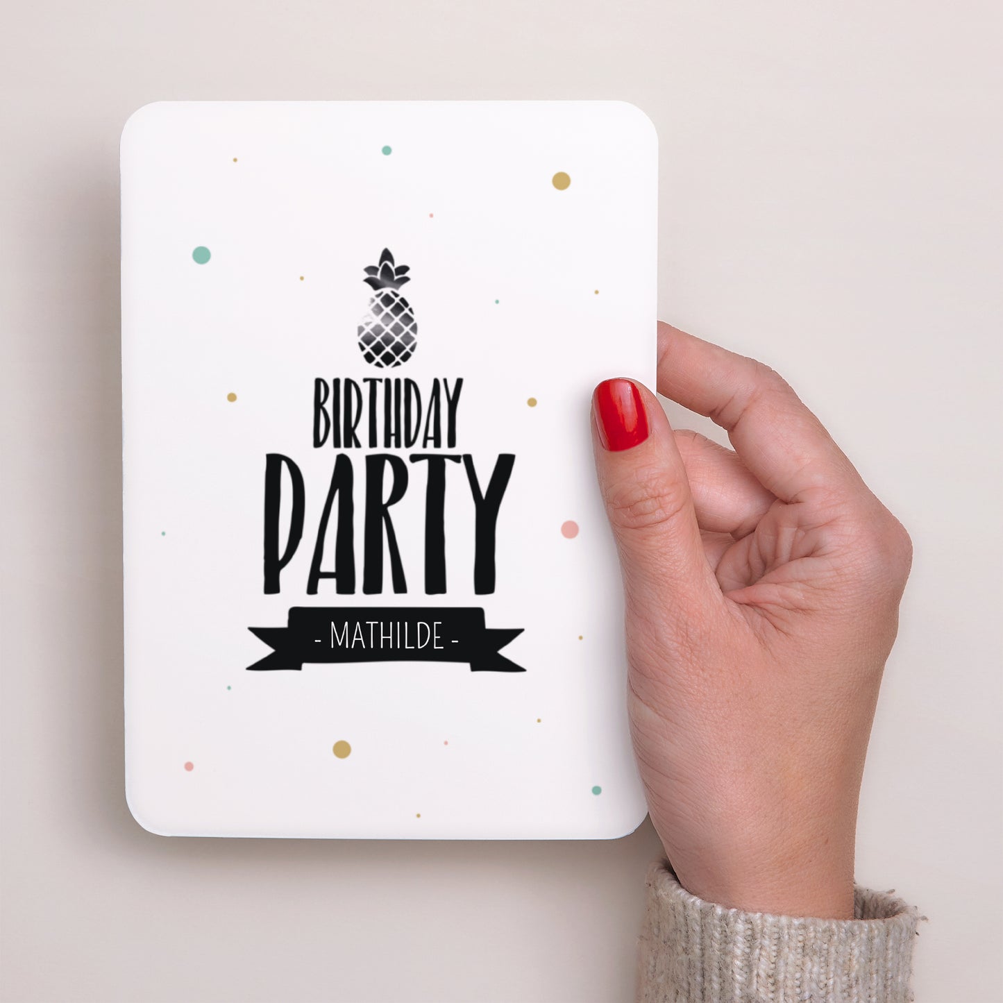 Invitations Anniversaire Adulte Portrait, bords arrondis Fête d'été photo N° 2