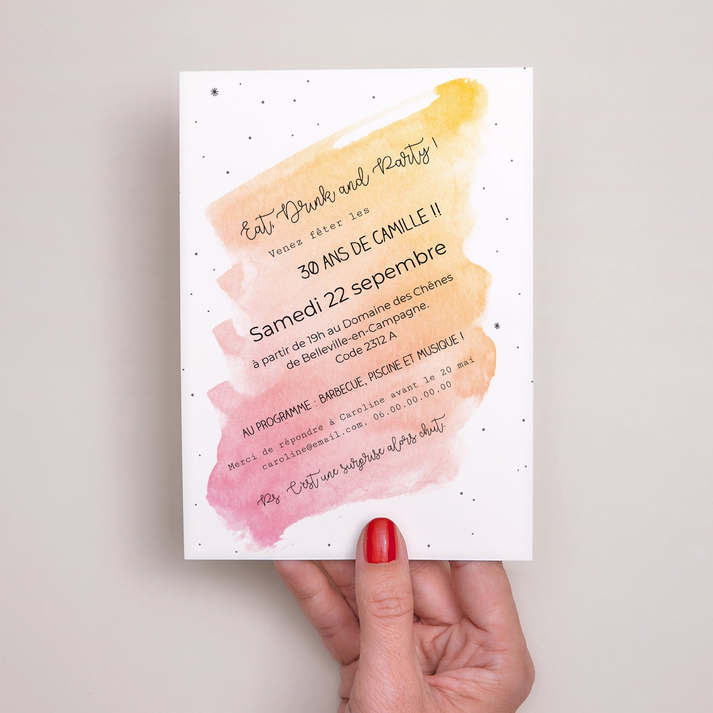 Invitations Anniversaire Adulte Portrait La Trentaine photo N° 2
