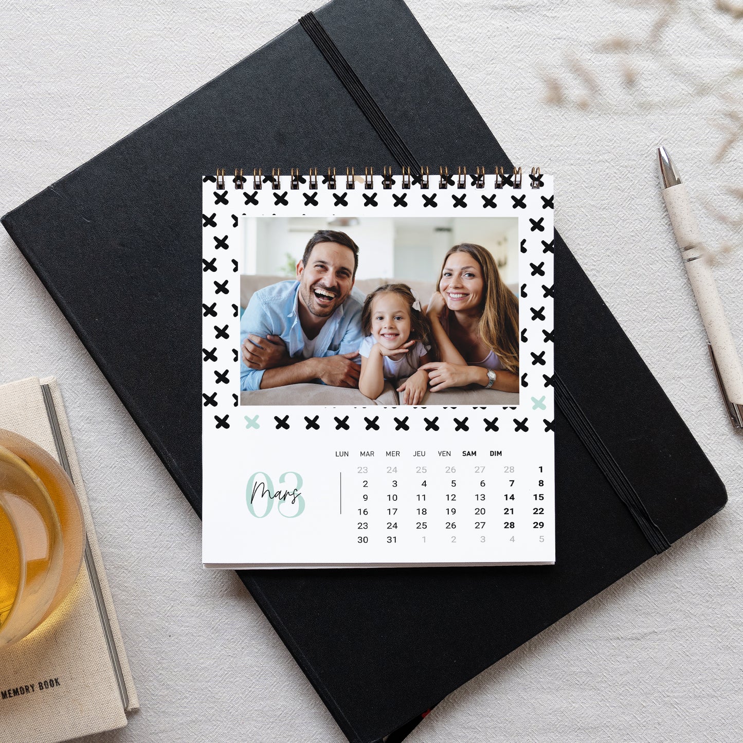 Calendrier Fin d'année Bureau, chevalet Motifs décoratifs photo N° 3