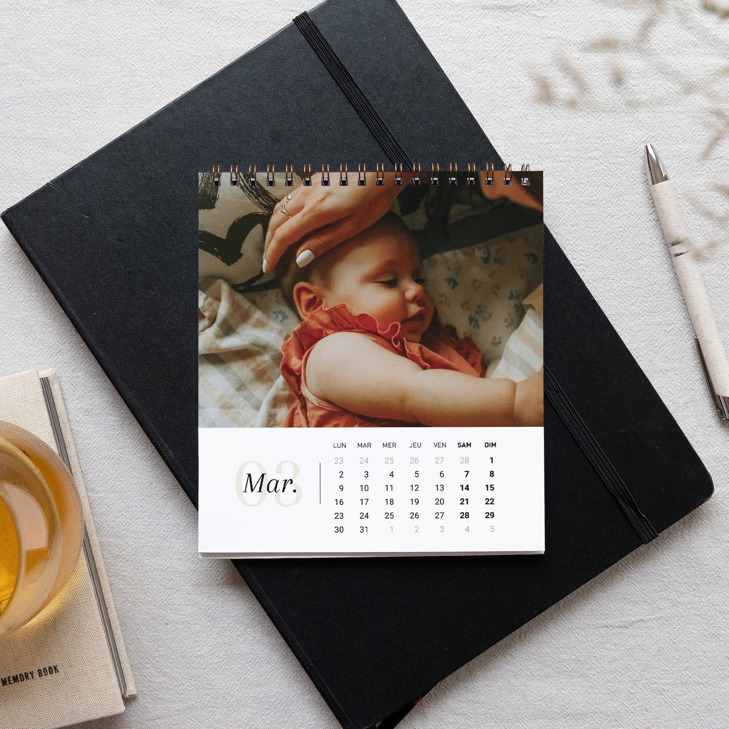 Calendrier Fin d'année Bureau, chevalet Famille chérie photo N° 3