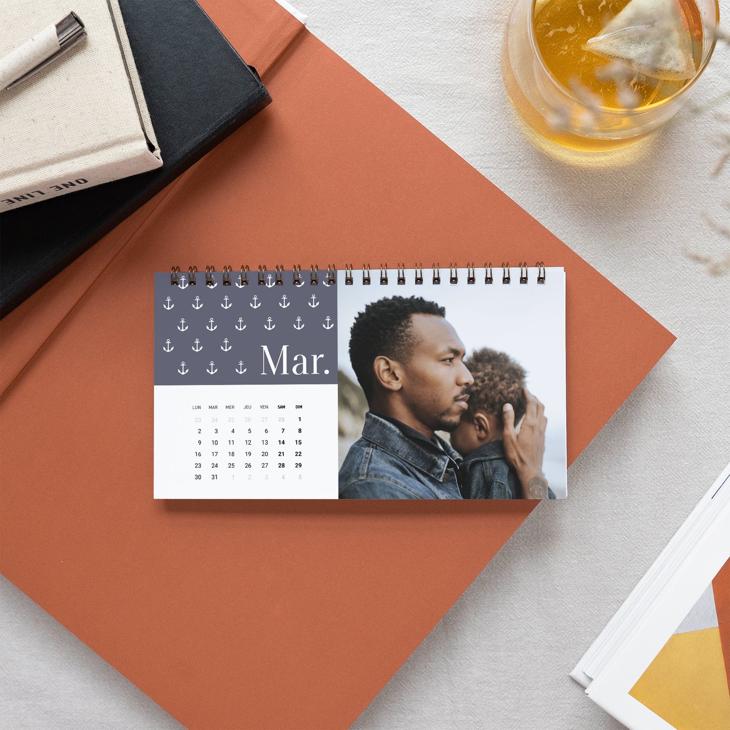 Calendrier Fin d'année Bureau, paysage Ancre Marine photo N° 3