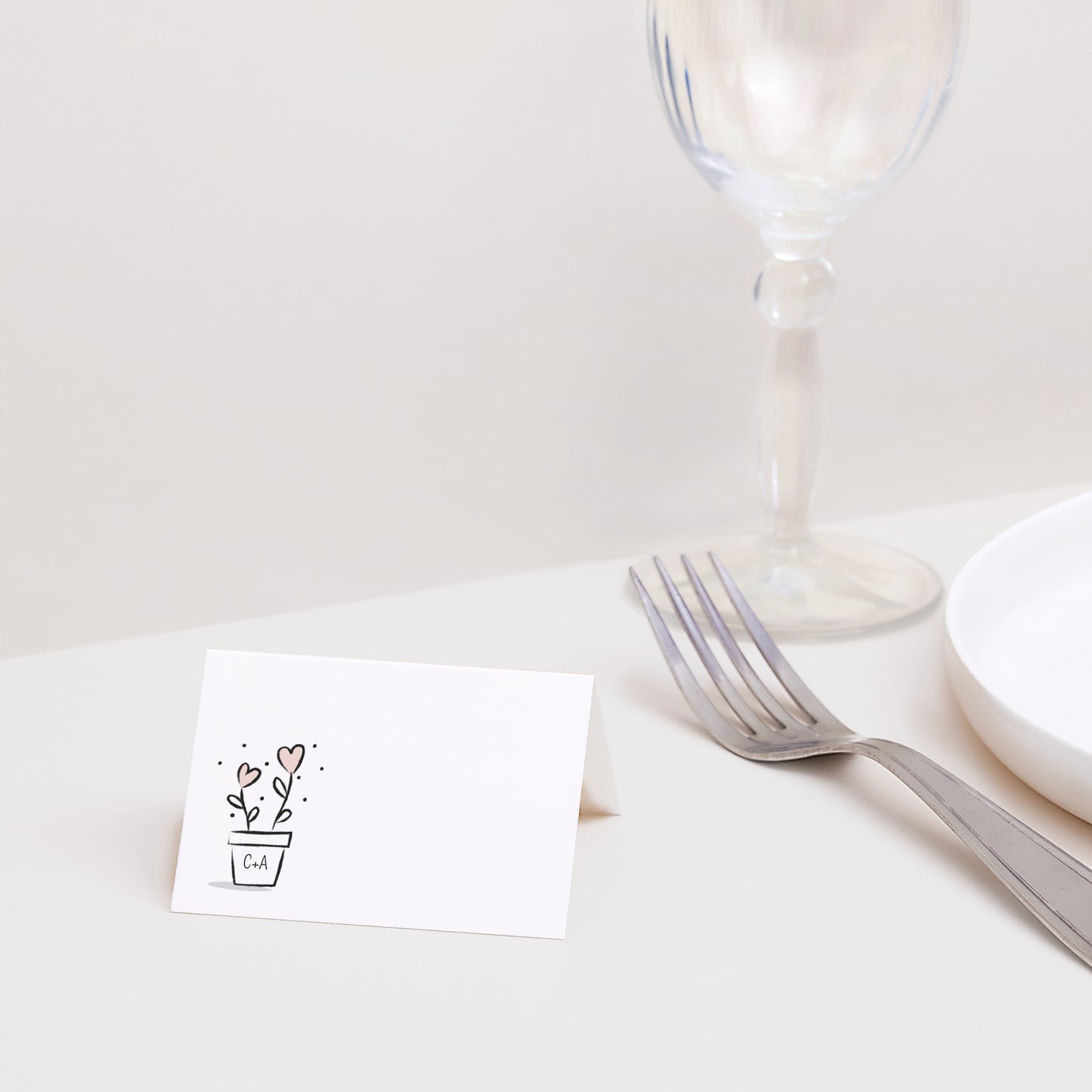 Marque-place Mariage 2 volets 2 coeurs photo N° 2