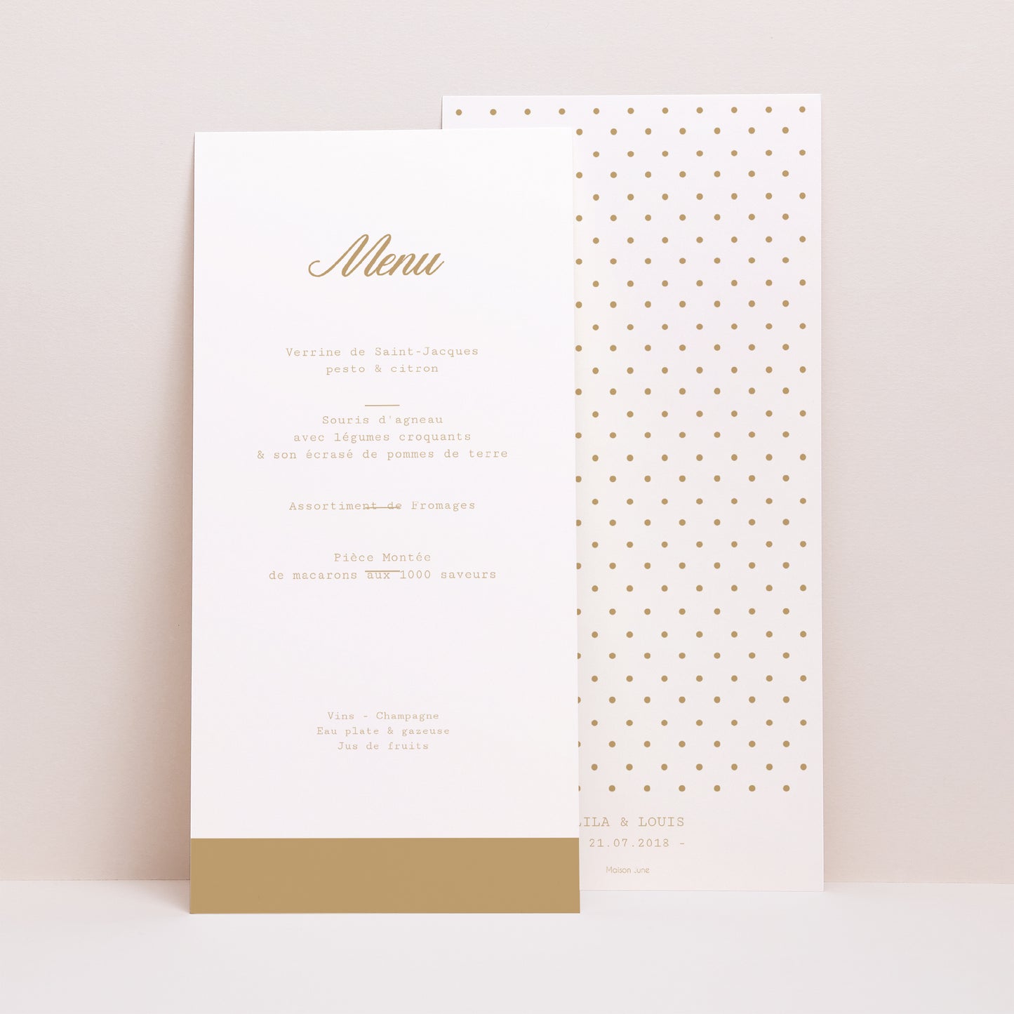 Menu Mariage Panoramique portrait Oui Massif photo N° 1