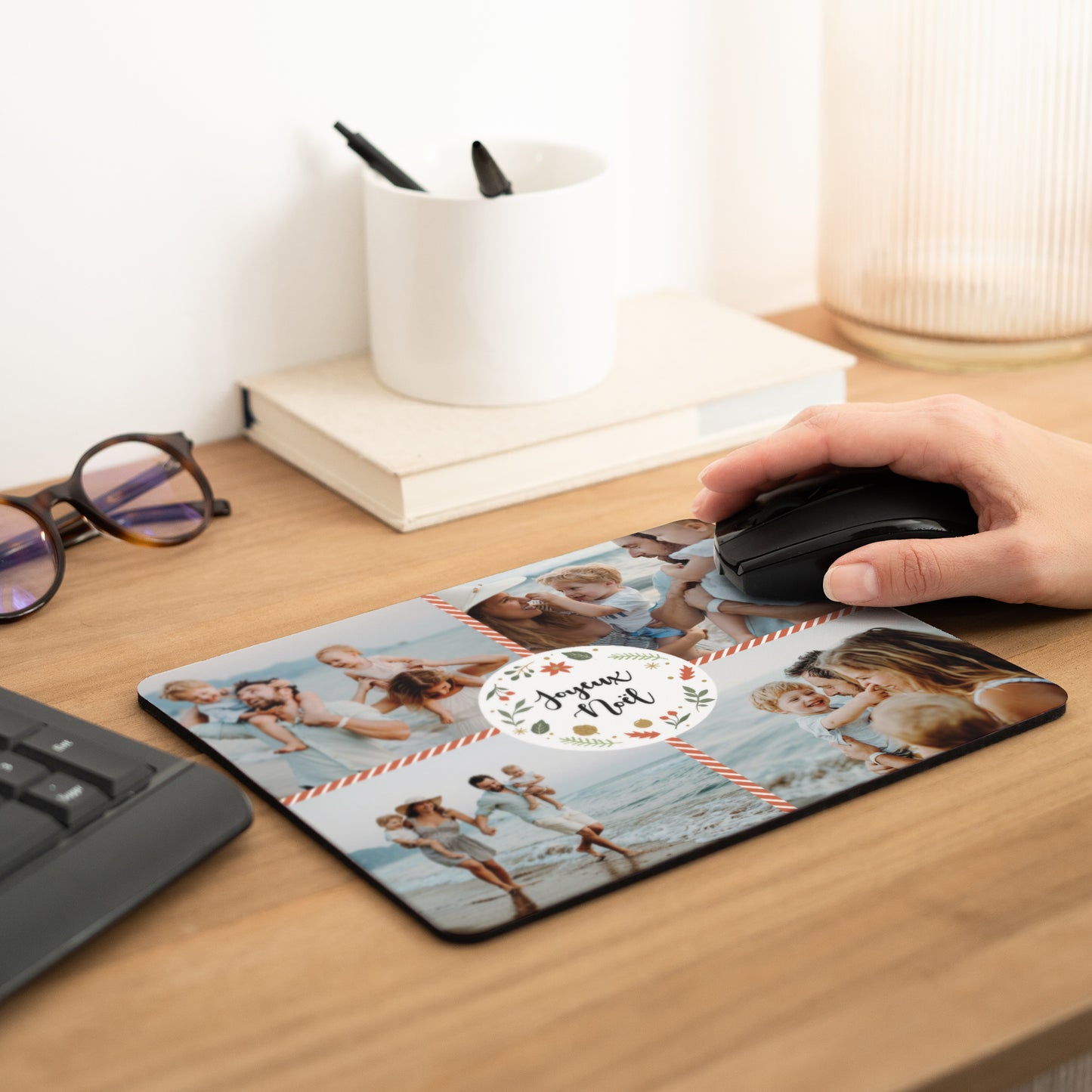 Tapis de souris Rectangle Noël tout doux photo N° 2