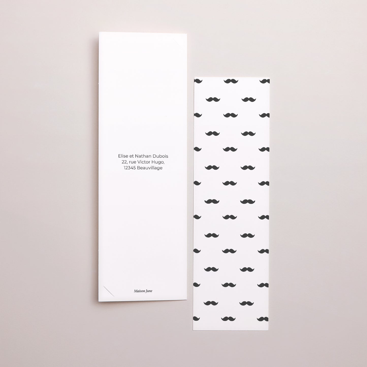 Faire-part Naissance Marque-page photo Trio Petites Moustaches photo N° 3