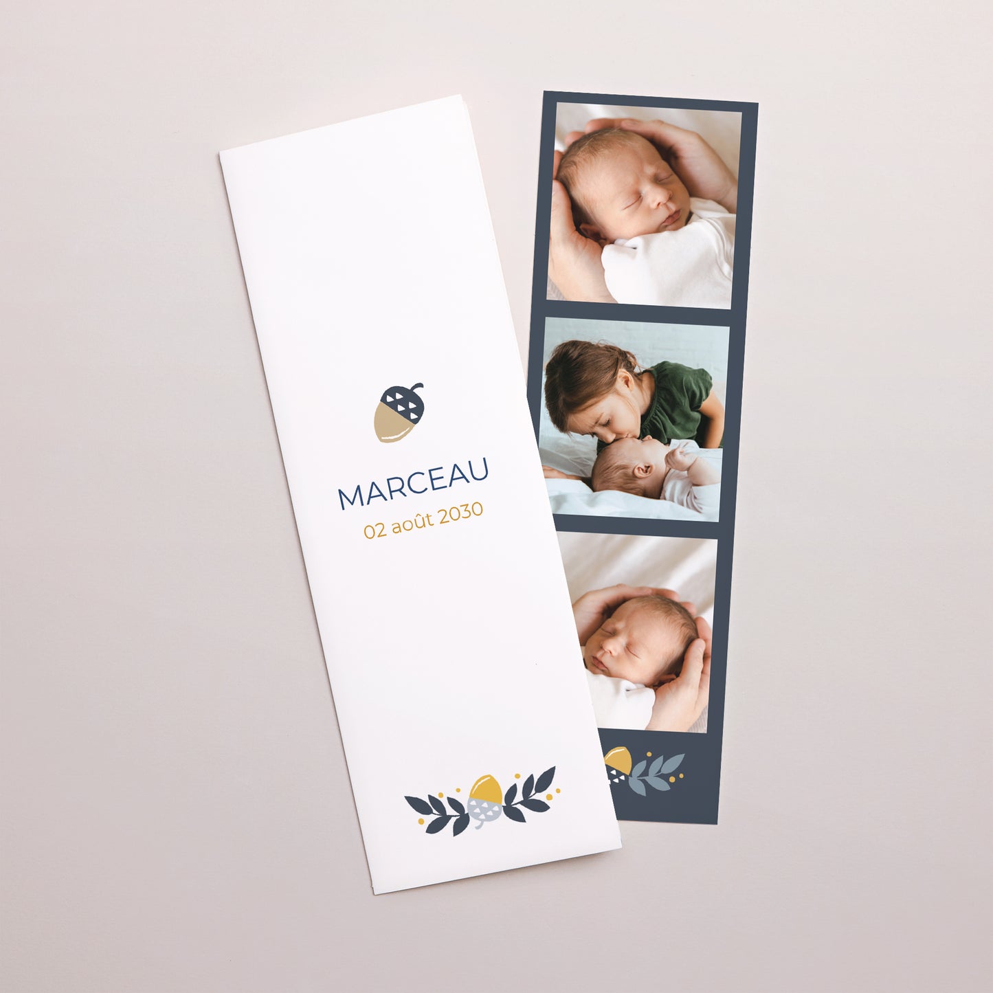 Faire-part Naissance Marque-page photo Ambiance Automne photo N° 1