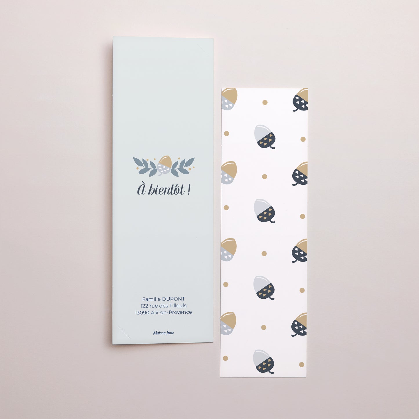 Faire-part Naissance Marque-page photo Ambiance Automne photo N° 3