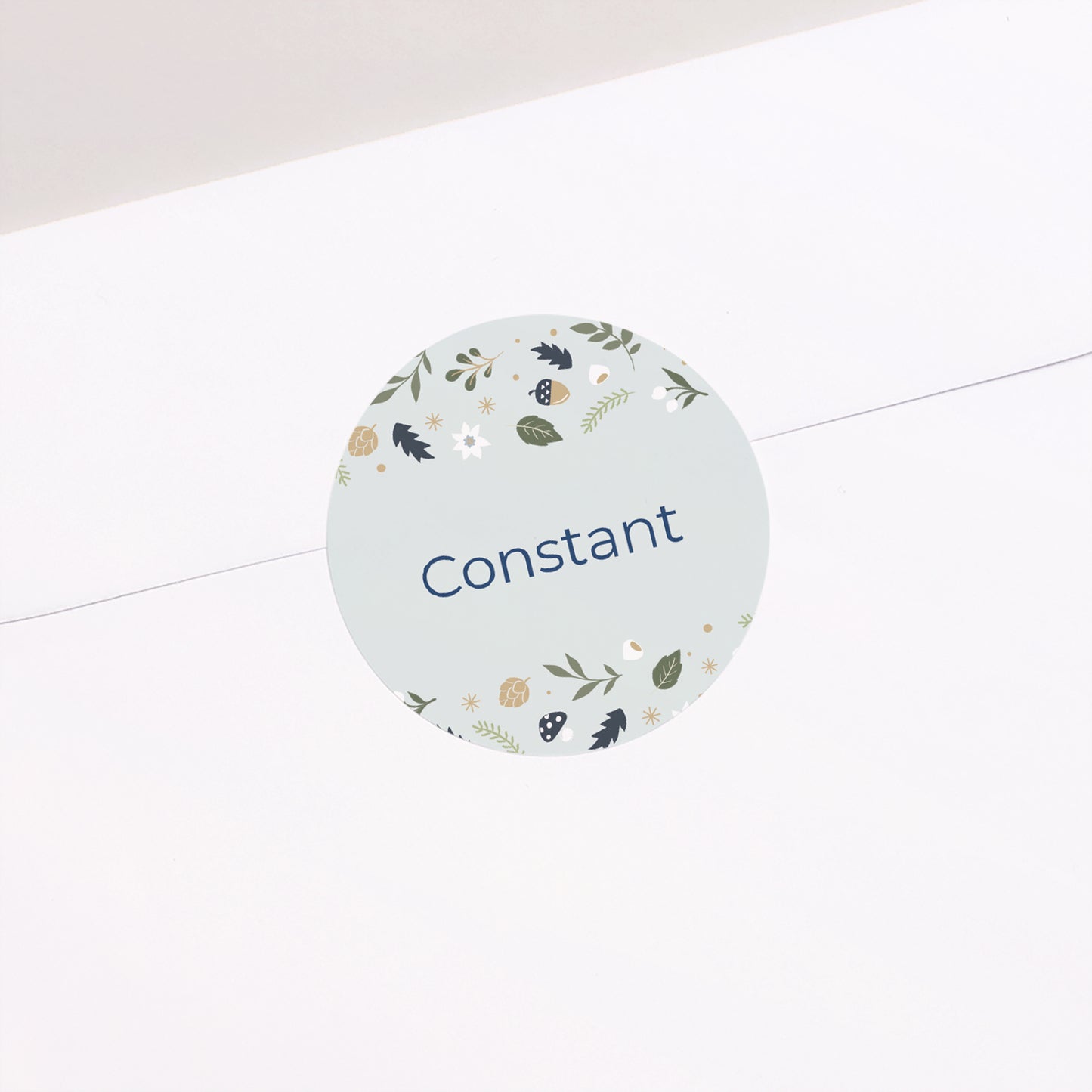 Sticker Naissance Rond Joli automne photo N° 1