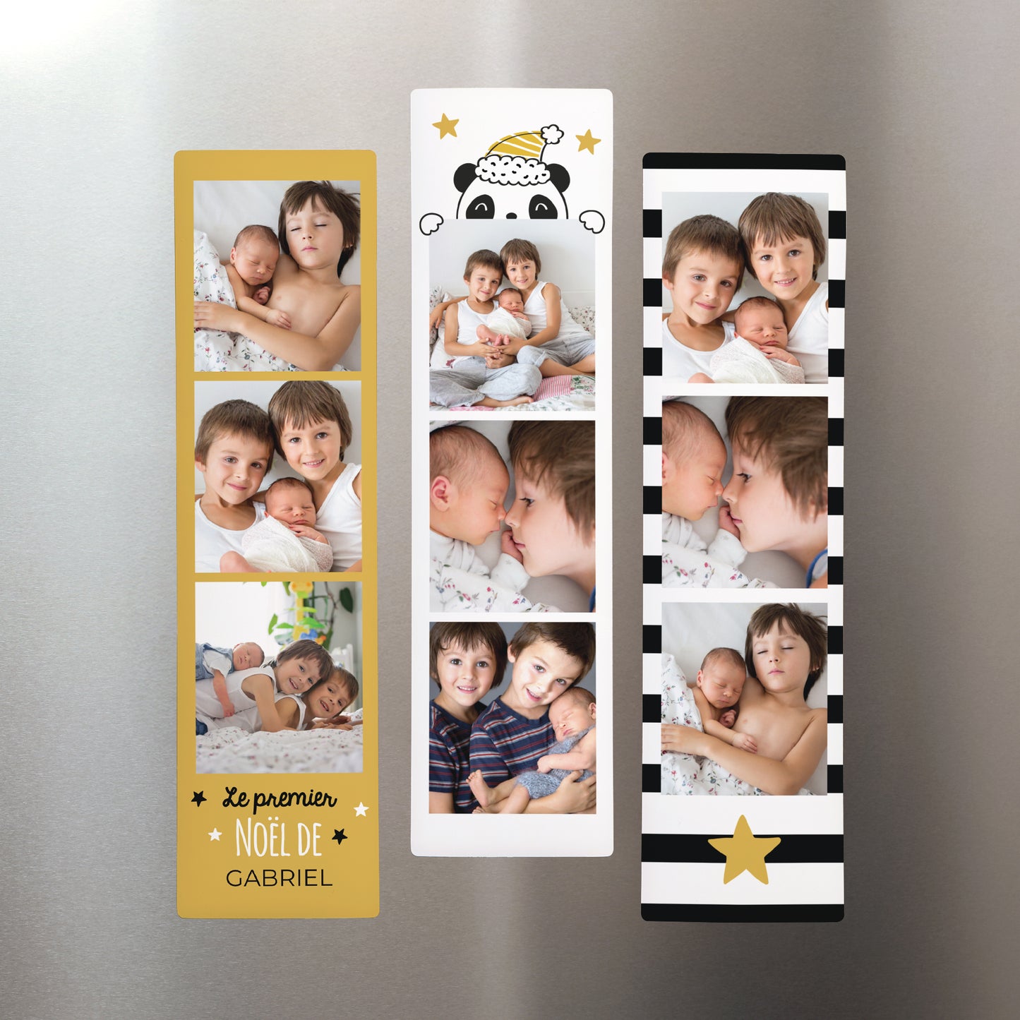 Tirage photo Photos Lot de 3, magnétique Noël Panda photo N° 1