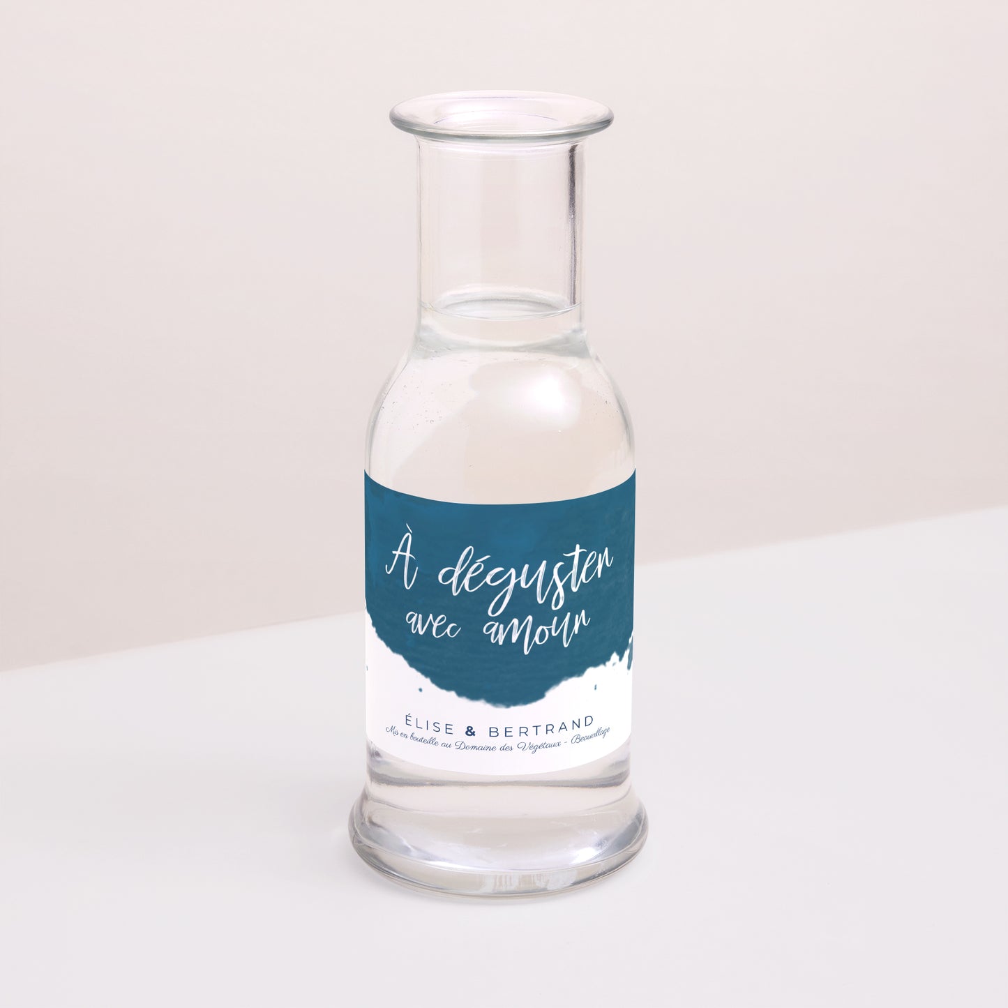 Etiquette bouteille Mariage Paysage L'or bleu photo N° 2