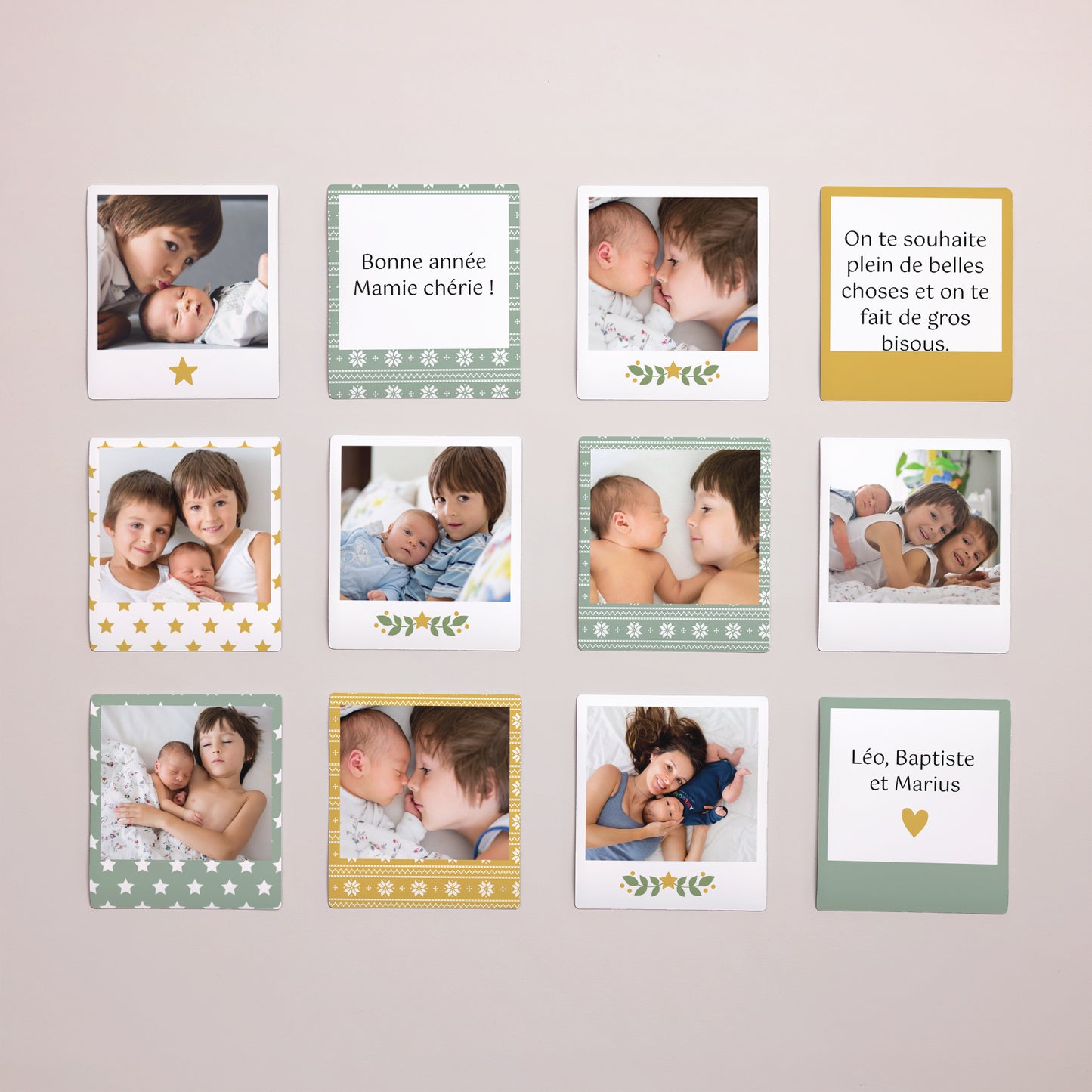 Tirage photo Photos Lot de 12, magnétique Ocre et Vert (x12) photo N° 1