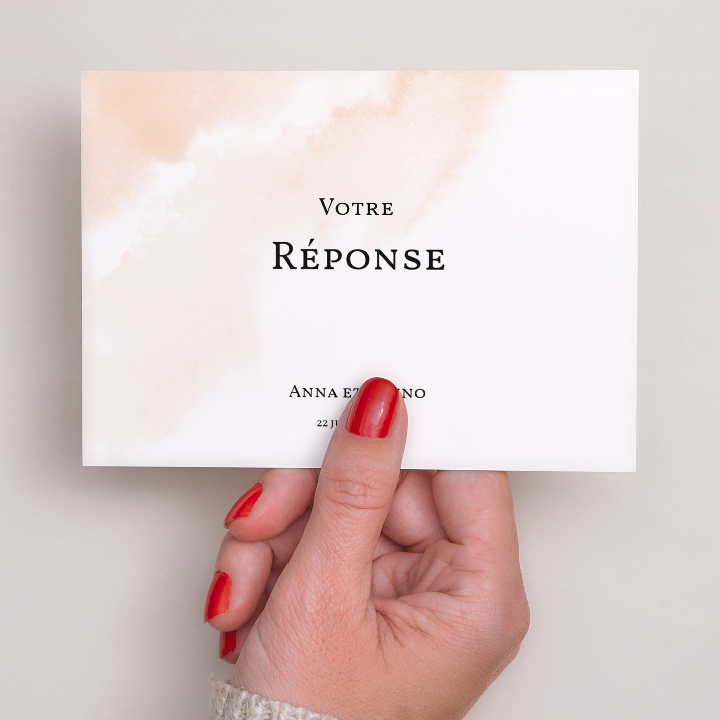 Carton réponse Mariage Paysage Aquarello photo N° 3