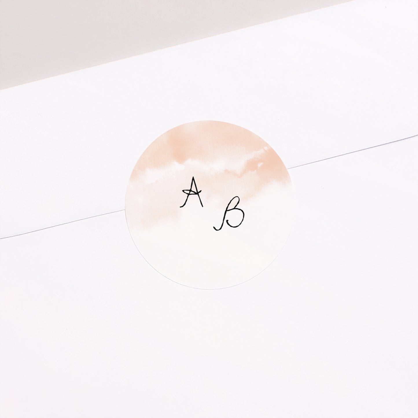 Sticker Mariage Rond Aquarello photo N° 1